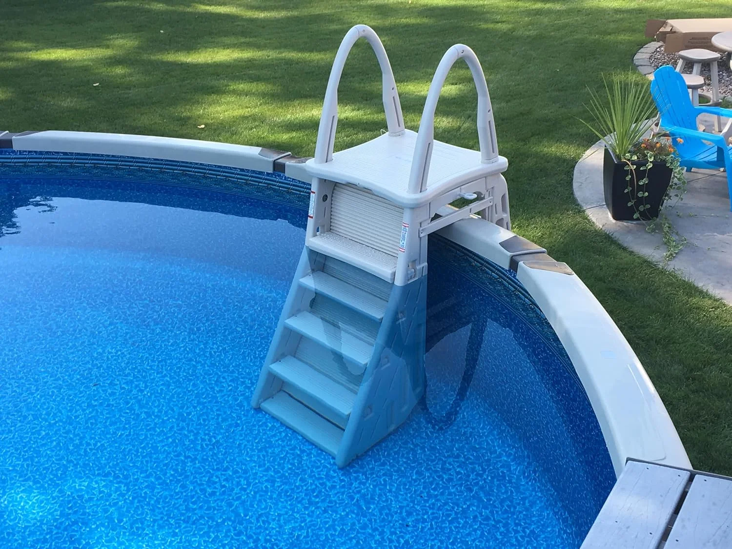 Confer Plastics a - Frame 7200 Above Ground Adjustable Pool Roll - Guard Safety Ladder