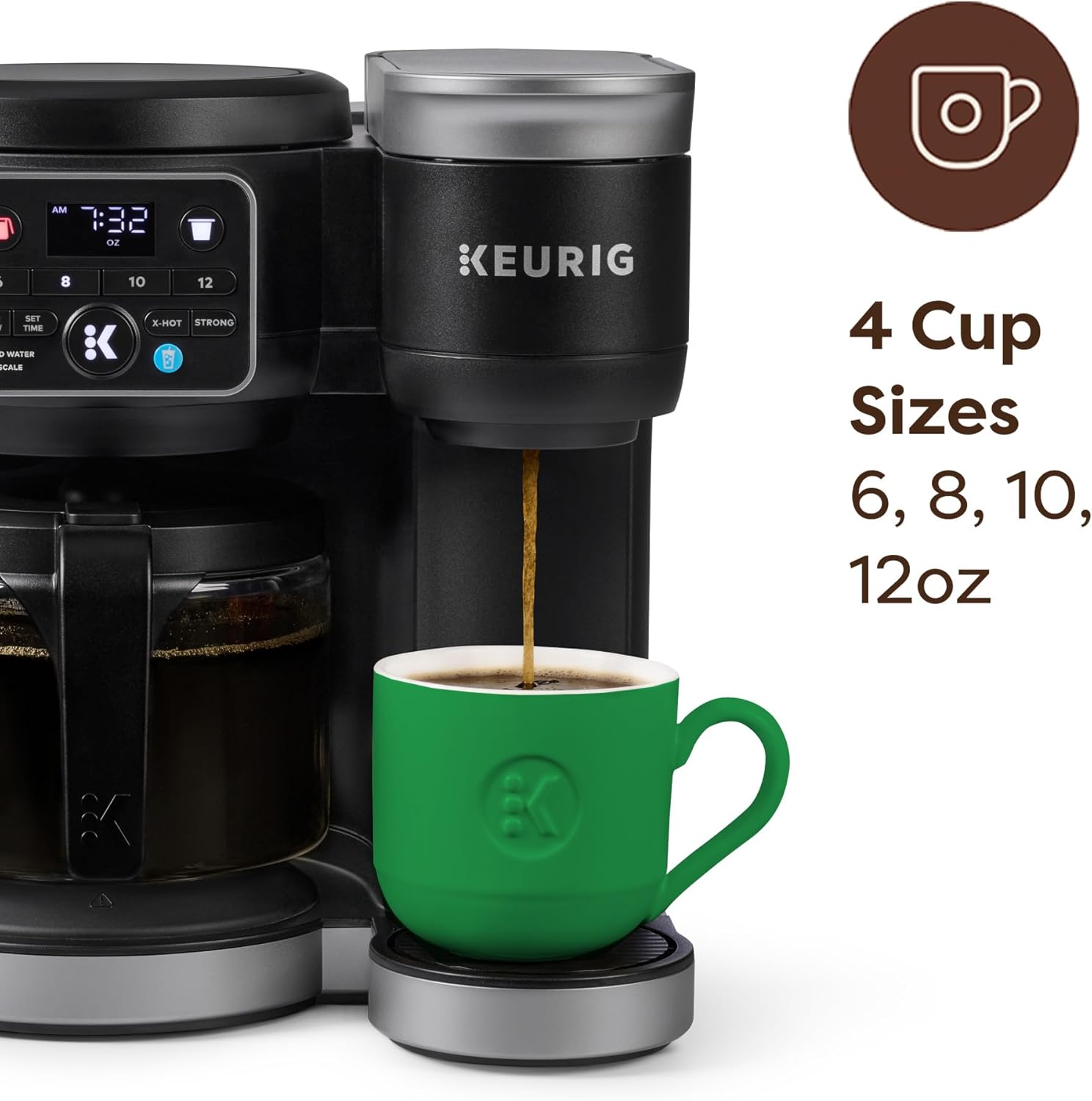 Keurig K-Duo Hot & Iced Single Serve & Carafe Coffee Maker, MultiStream Technology, 72oz Reservoir (Gen 2) |   MultiStream Technology, Reservoir (Gen 2)
