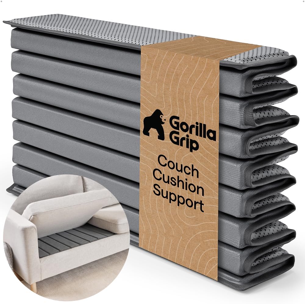 GORILLA GRIP Couch Cushion Support Board for Sagging Sofas, 24x70 Gray| Heavy Duty Slip Resistant Thick Boards Add Strong Seat Supports for Couch, Replacement Stuffing Firmer Couches Accessories