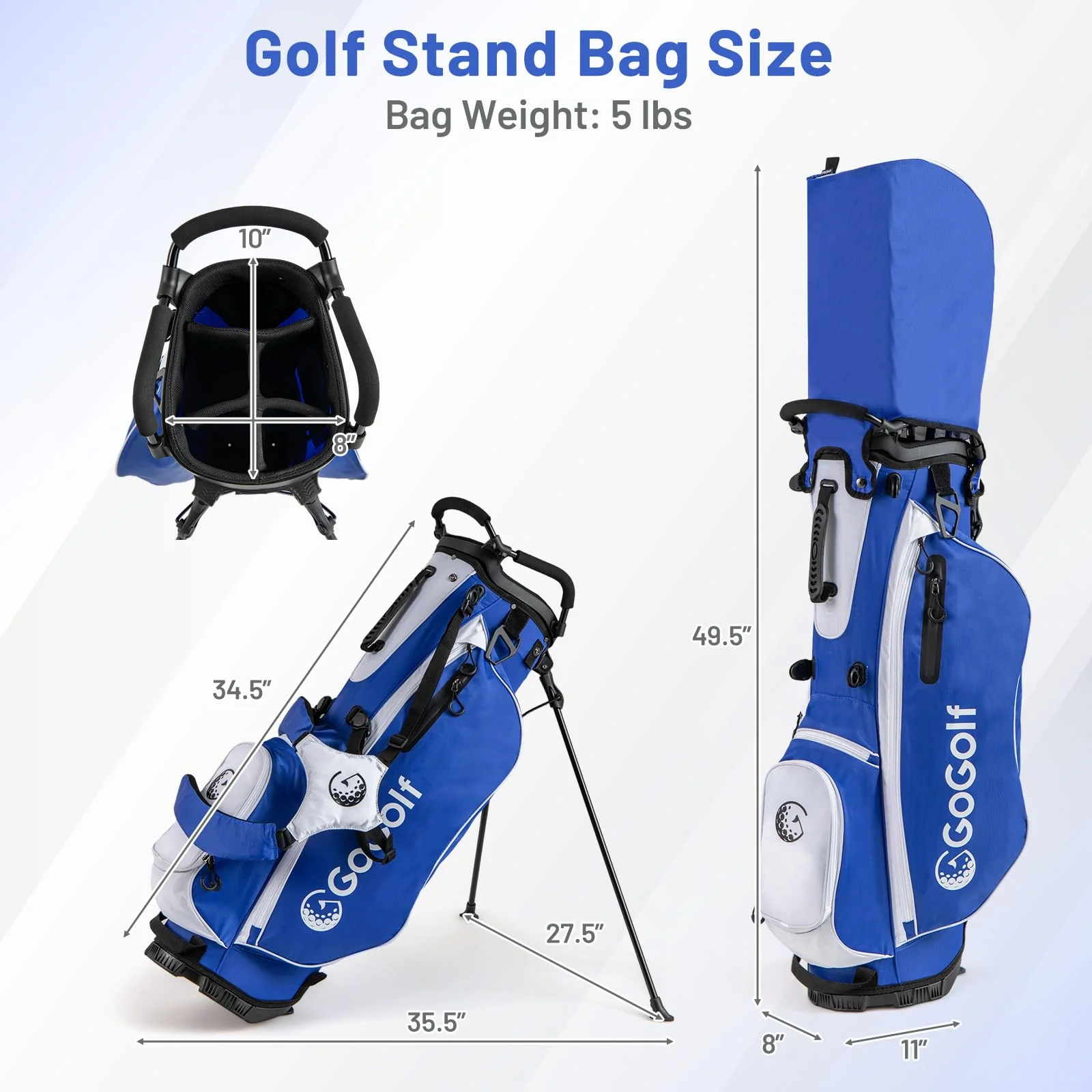 Tangkula Men's Complete Golf Clubs and Bag Set with Headcovers and Putter
