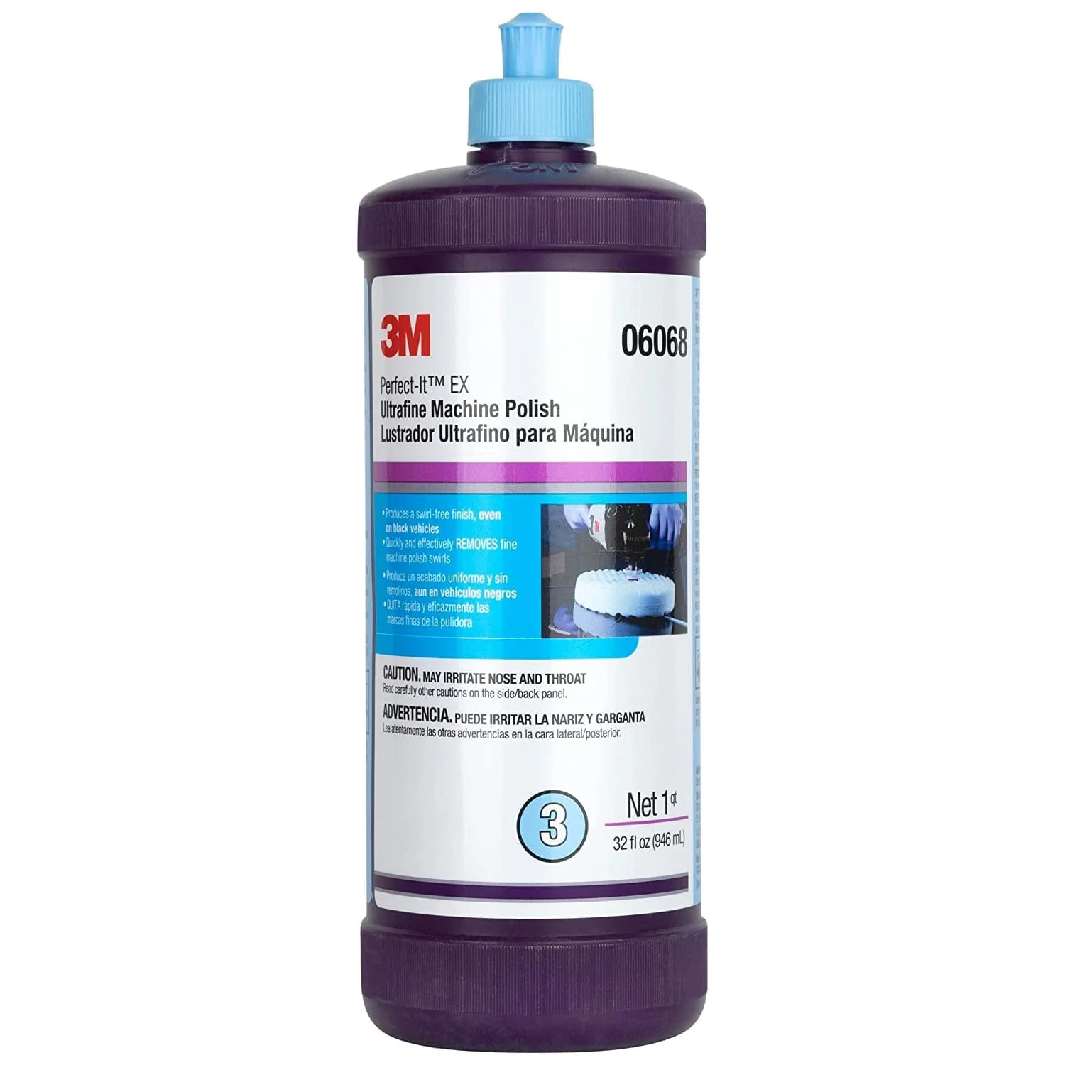 Perfect It Buffing And Polishing Kit 36060 06094 06068 Rubbing Compound, Machine Polish, Ultrafine Polish Buffing Compound, Car Polishing Kit Bundled With Microfiber Cloth Image 4