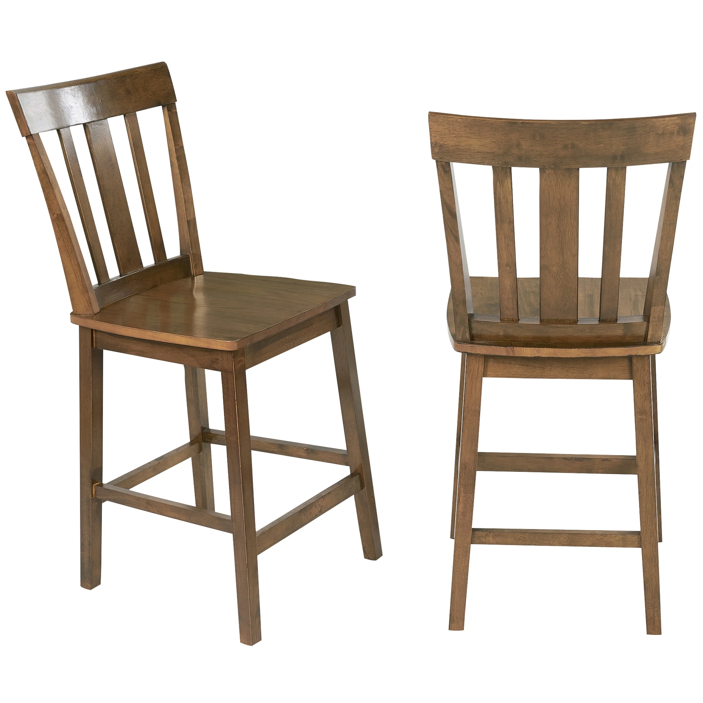 5 Piece Mission Counter Height Dining Set, Solid Wood, Cherry Color for Indoor(Cherry) Image 7