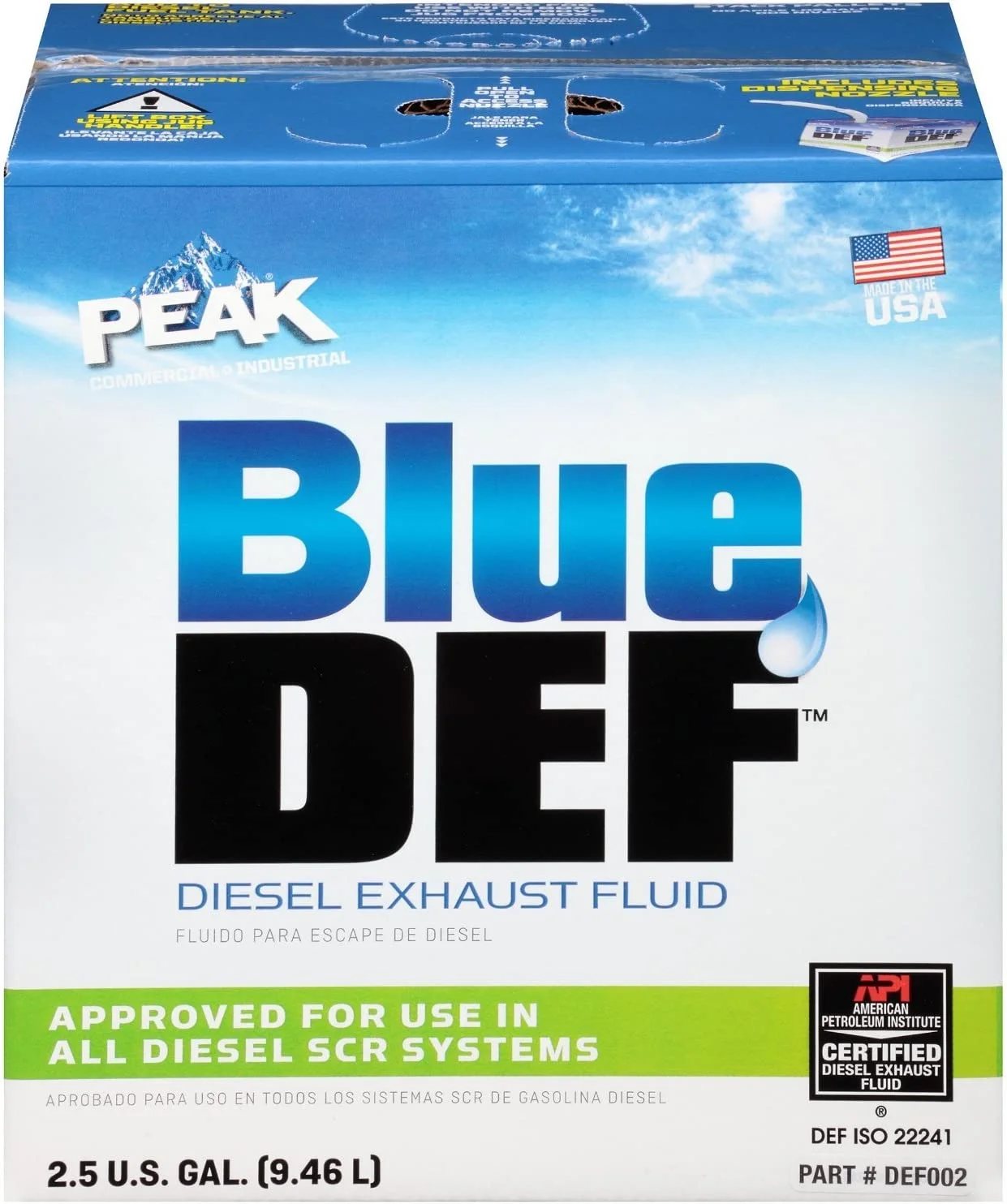 Bluedef DEF002 Diesel Exhaust Fluid Jug, 2.5 Gal (40 Pack)