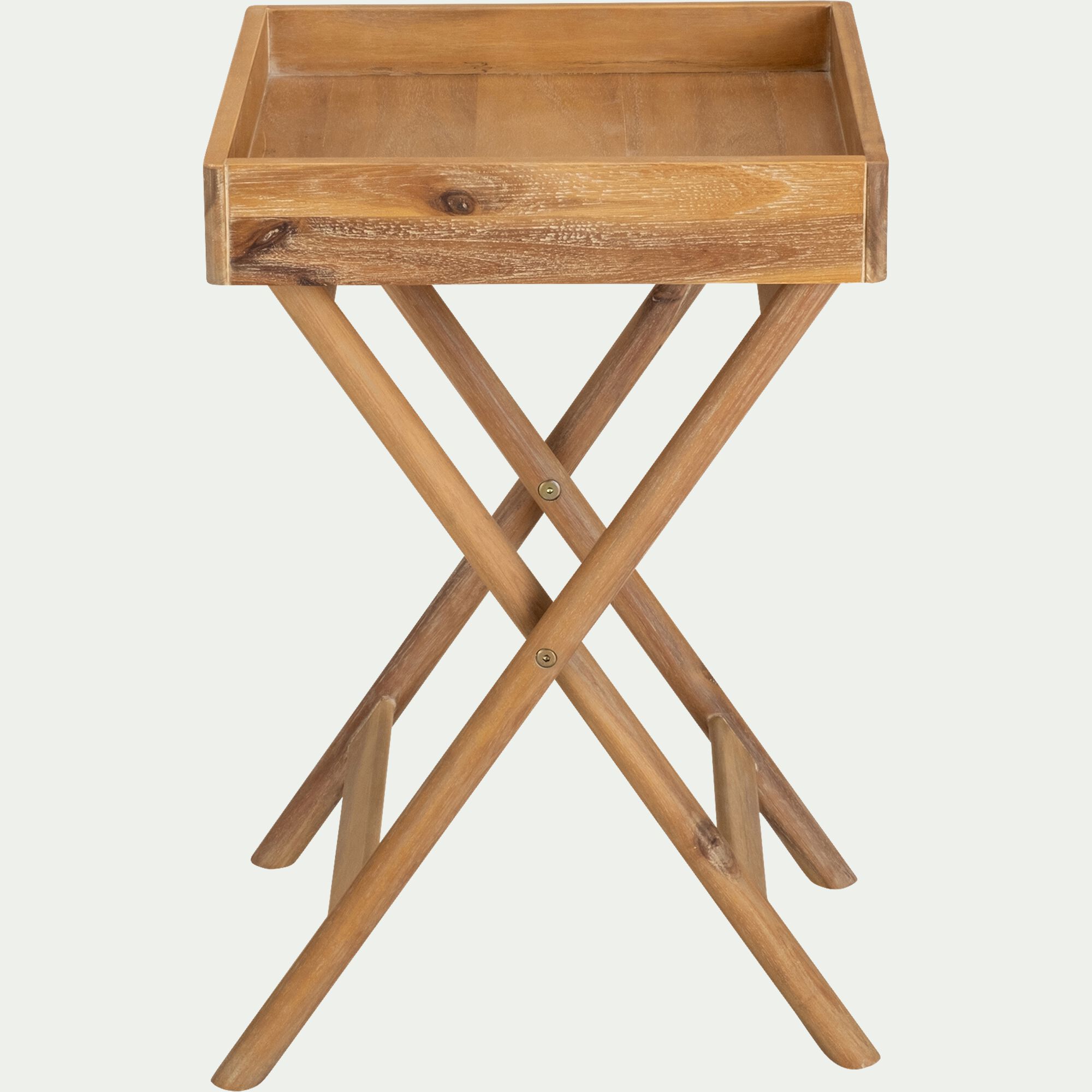 EMILIO - Table de chevet en bois d'acacia massif - bois clair