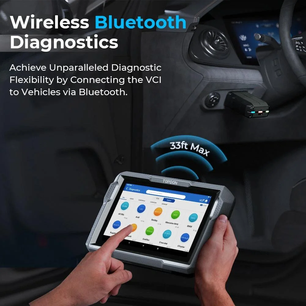 TOPDON Latest Car Diagnostic Scan Tool AD900 LITE OBD2 Scanner Wireless Bidirectional All System Scanner with Active Test, 8+ Reset Services