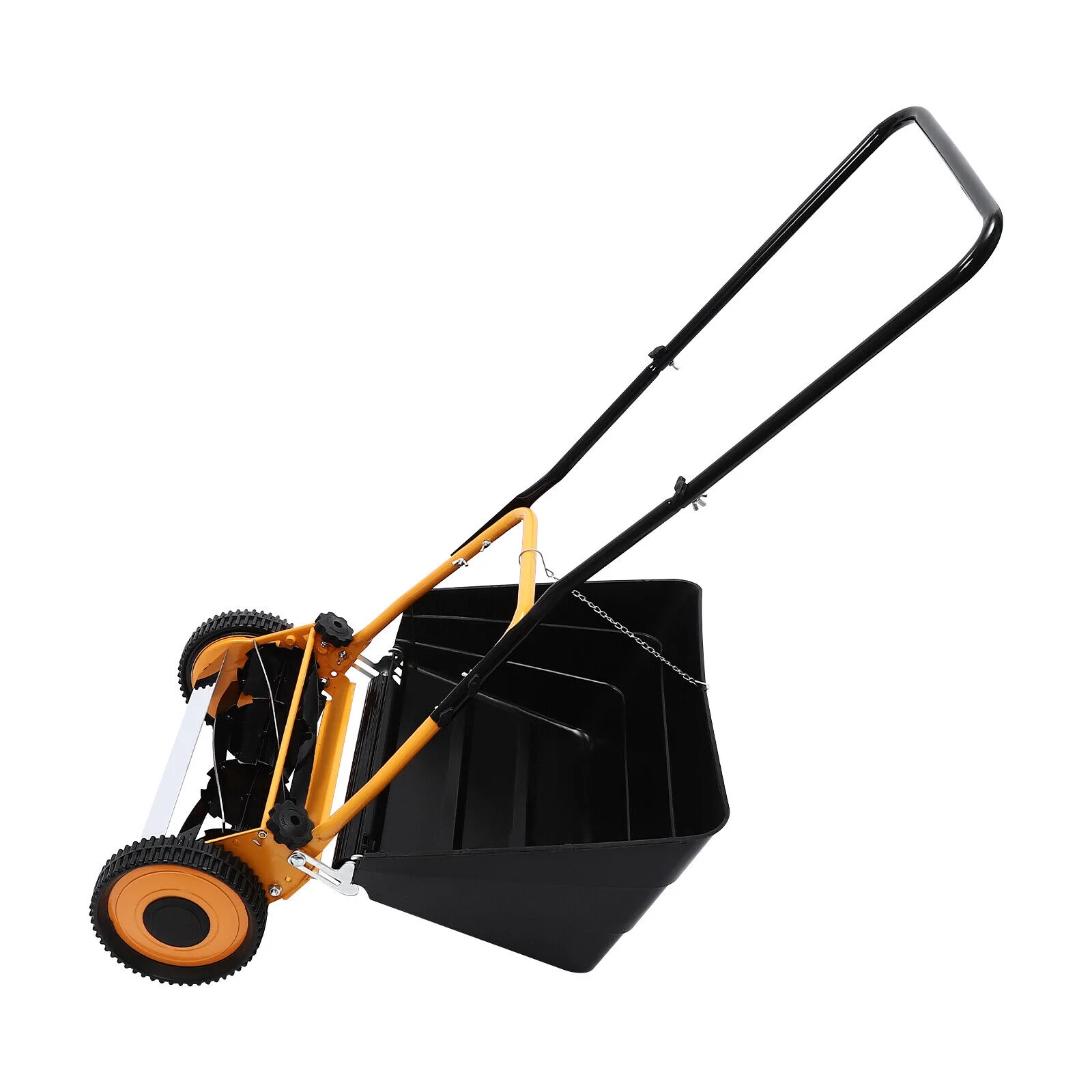 Modern 16" Lawnmower, Manual Wheeled Lawn Mower, Hand Push Lawn Mower 2-in-1 Function With 2 Wheels For Villas, Homes, Backyards - Image 9