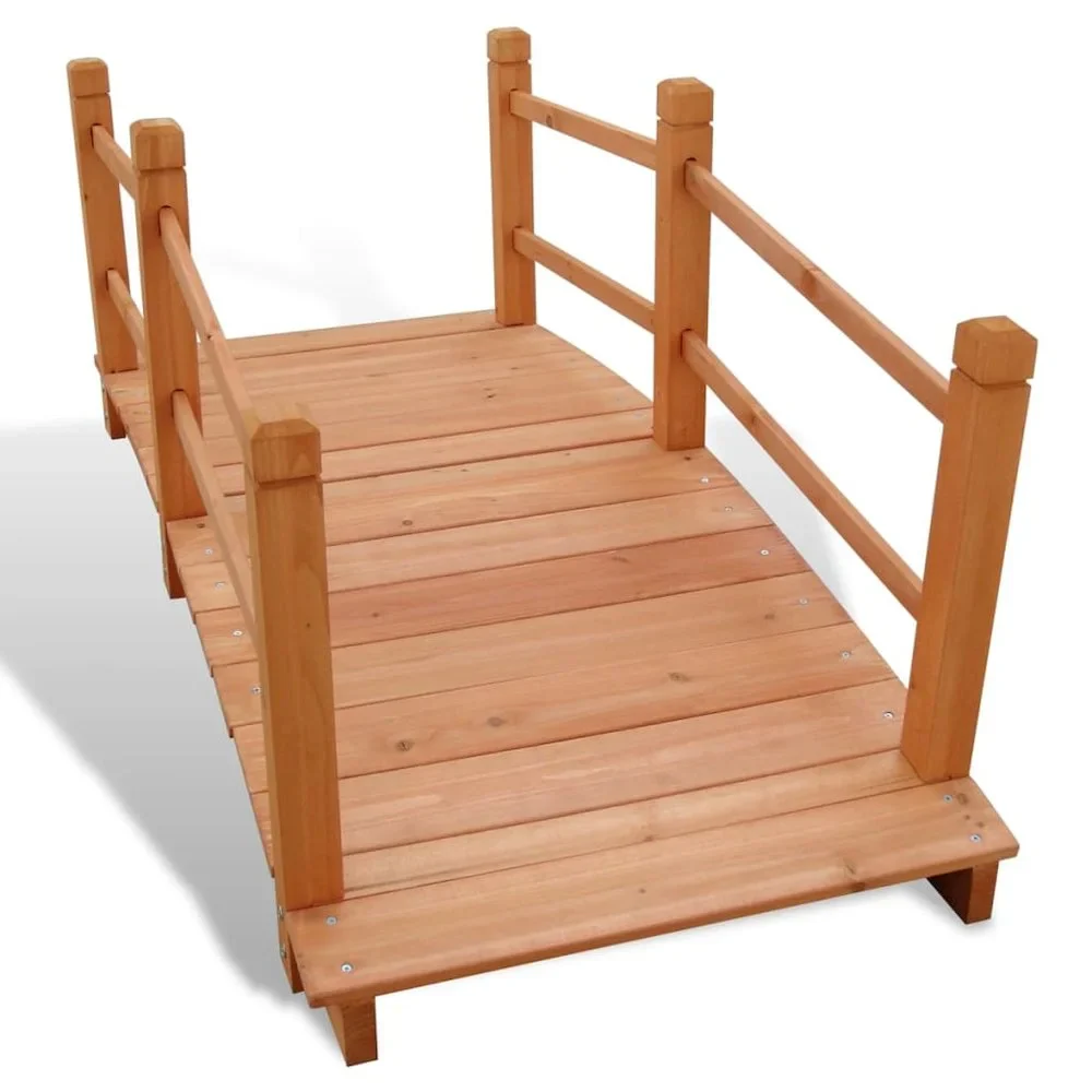 vidaXL Garden Bridge for Patio Pond Flower Bed Patio Decor Outdoor Garden Wood