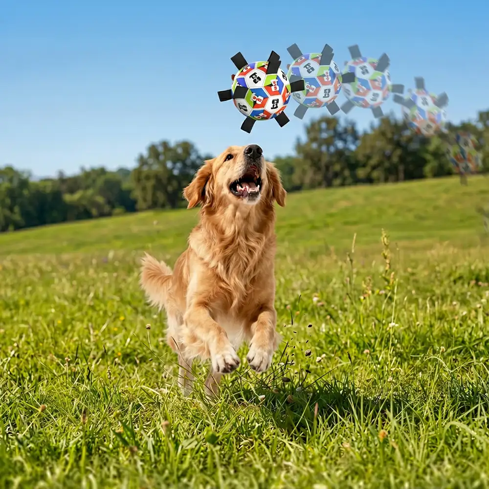Dog Soccer Ball with Straps Interactive Toy