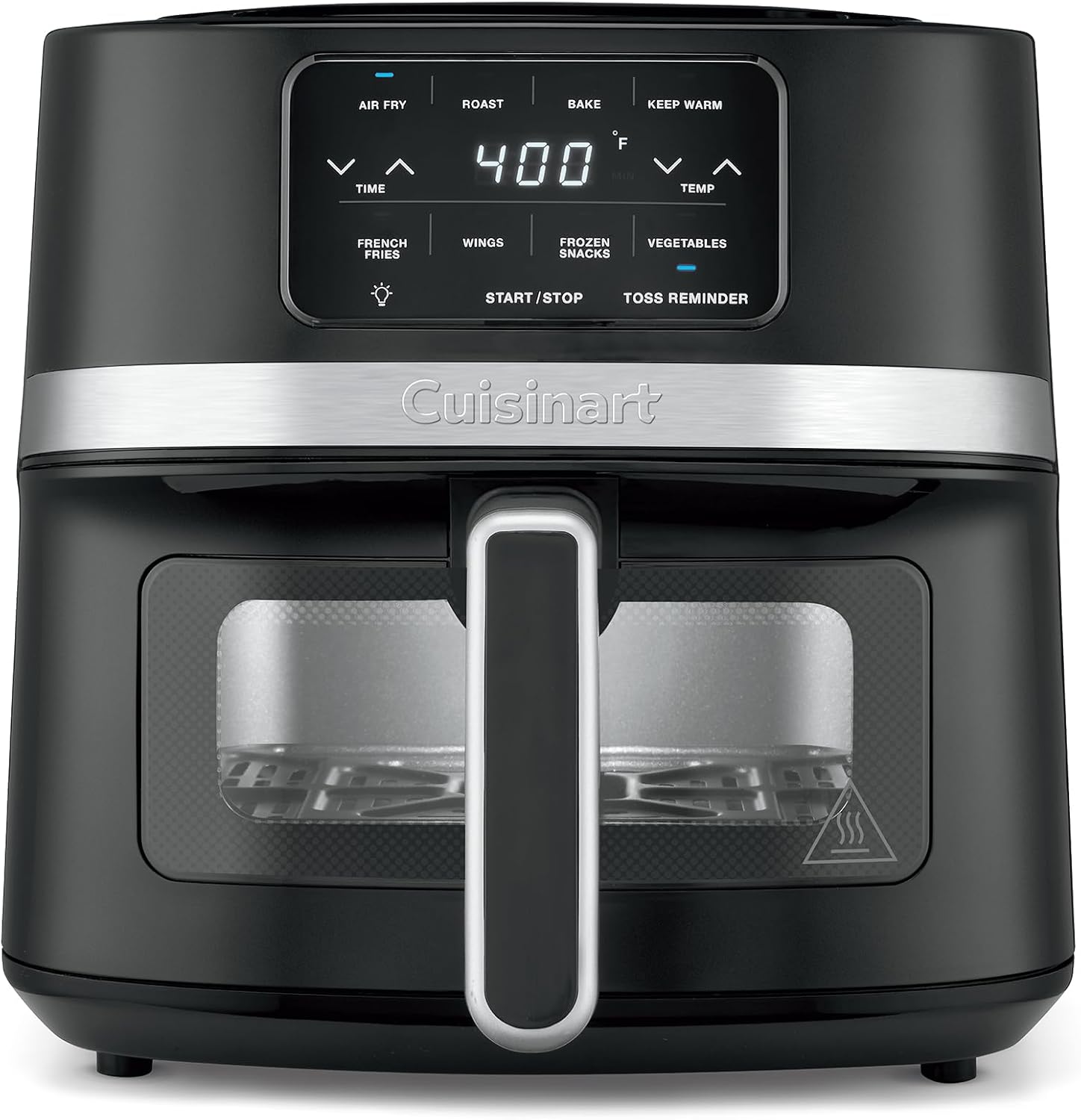 Cuisinart Air Fryer, 4.5-Quart Basket Fryer with 4 Cooking Functions for Air Frying, Roasting, Baking, and Keeping Warm, 4 Airfryer Presets, Dishwasher-Safe Parts, AIR-160NAS, Stainless Steel & Black