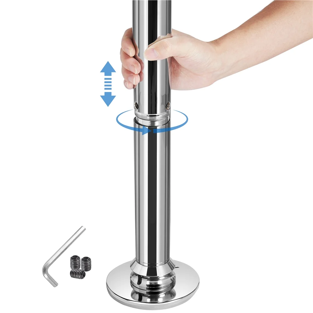 45mm Height Adjustable Portable Removable Dance Pole, Silver(Silver) - Image 2
