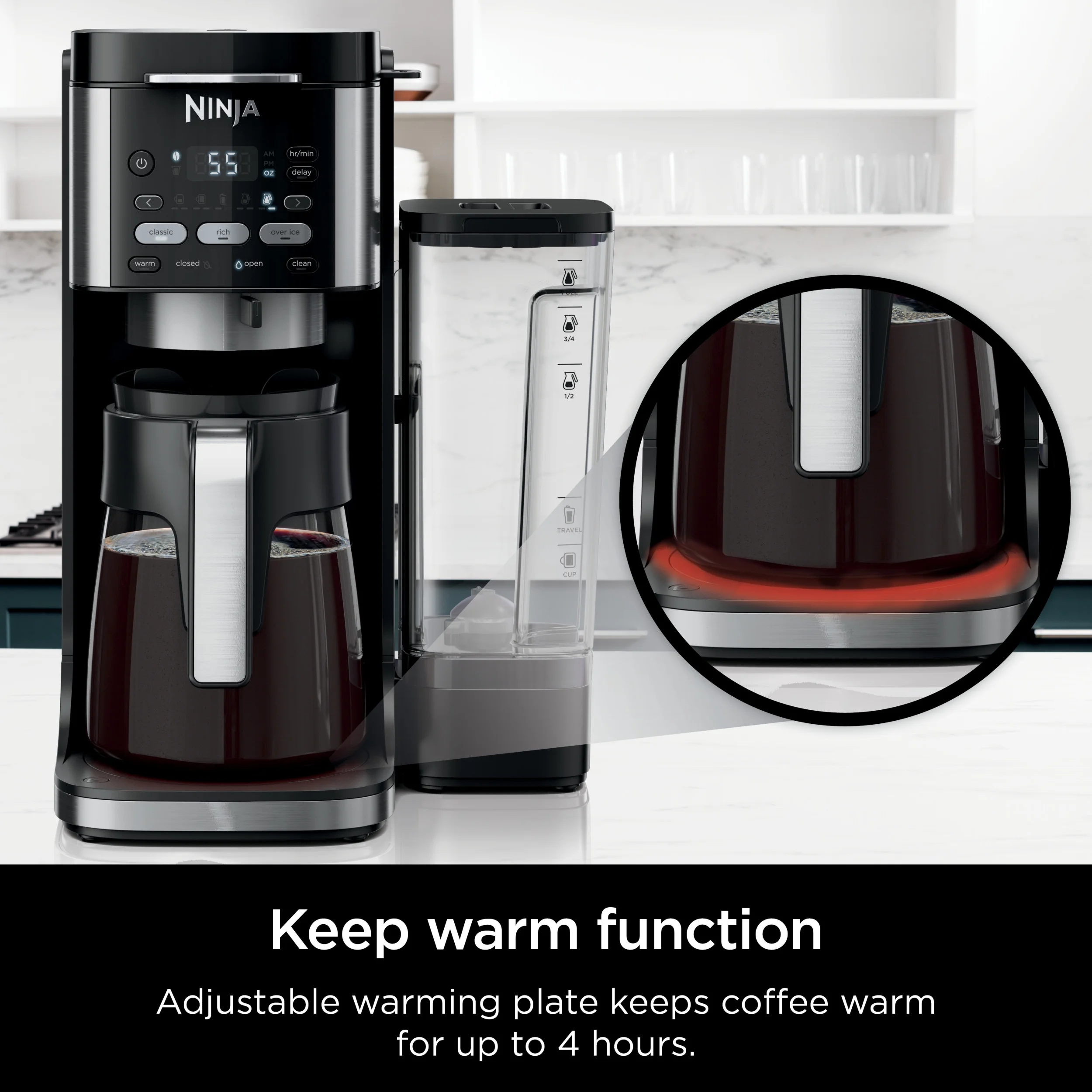 Ninja Dualbrew Hot & Iced Coffee Maker, Single - Serve, Compatible with K - Cups & 12 - Cup Drip Coffee Maker, CFP101