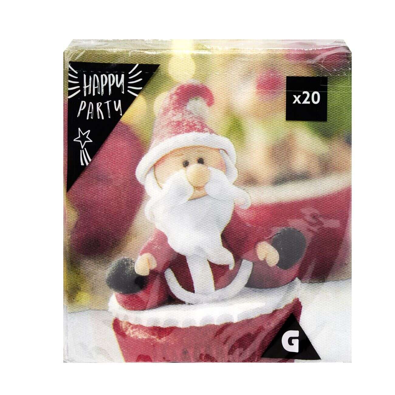 Lot de 20 serviettes papier Noël 40x40cm - 4 modèles