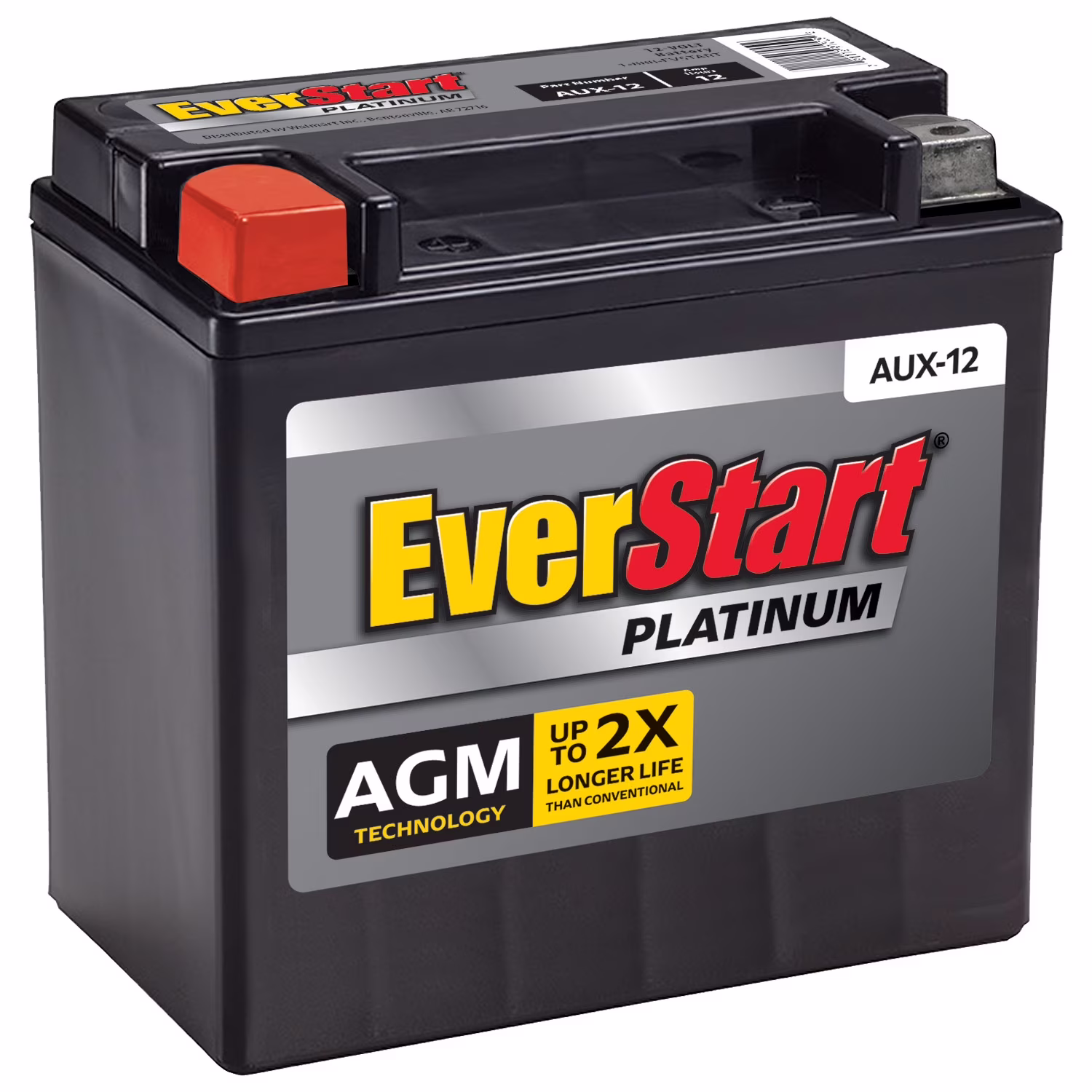 Platinum BOXED AGM Battery, Group Size AUX 12 Volt, 180 CCA