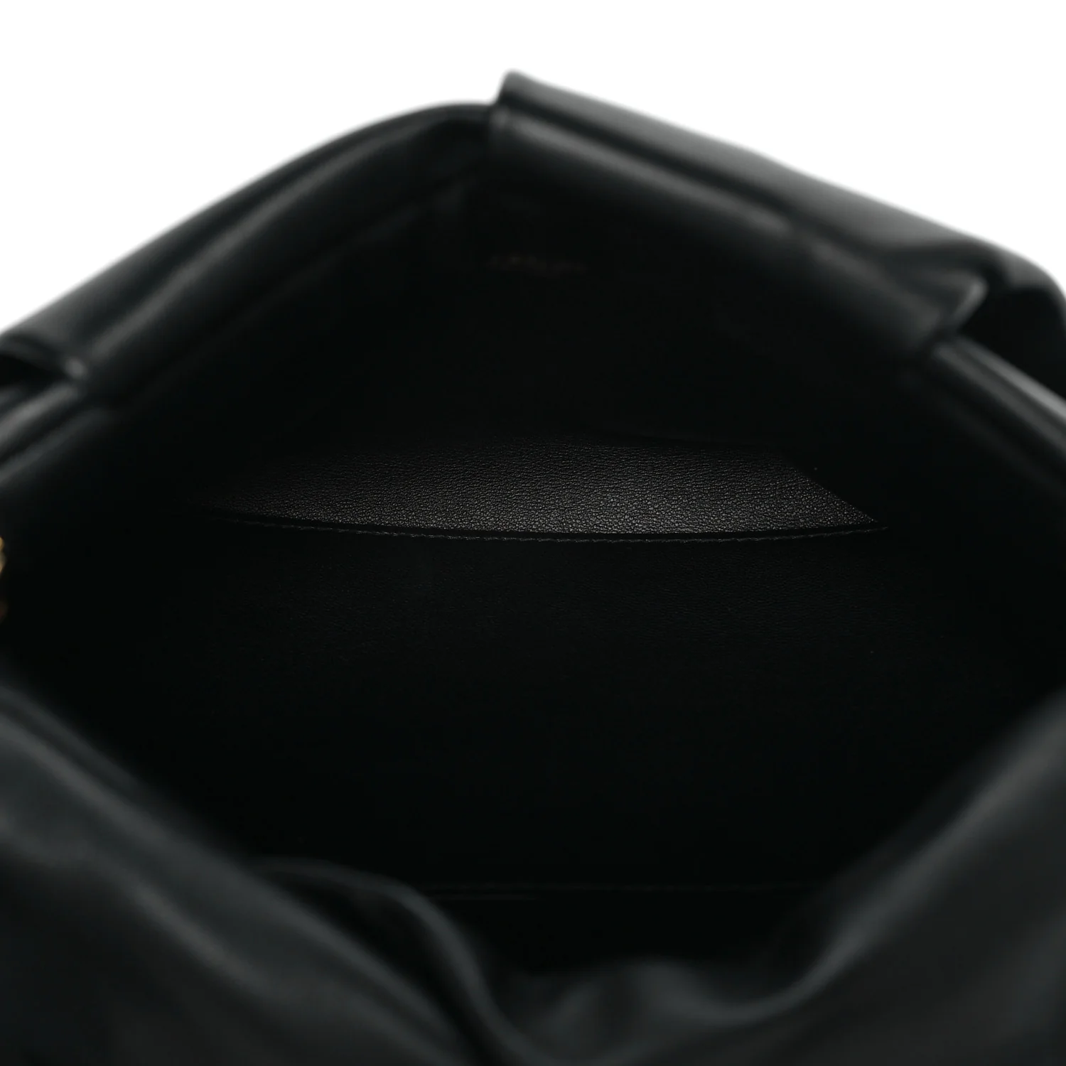 Lambskin Rose Clutch Black