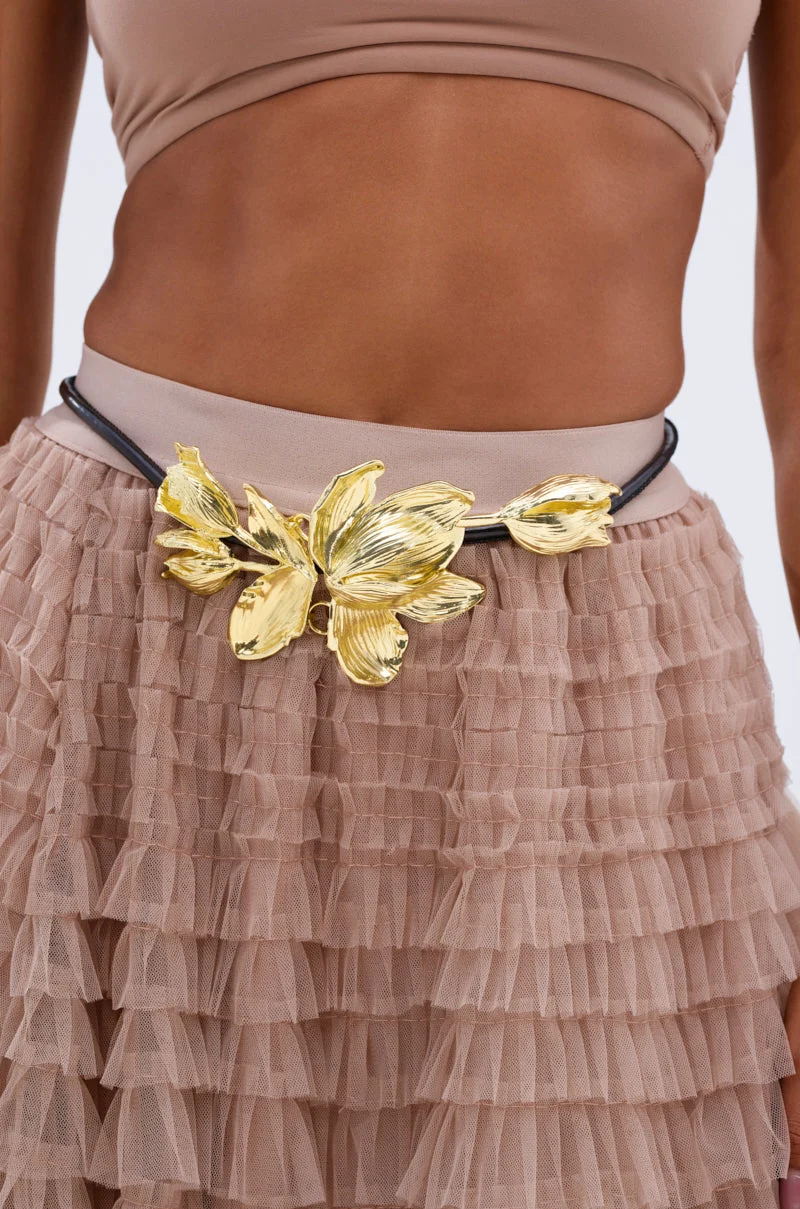PETAL POWER METAL DETAIL BELT - Akira Store