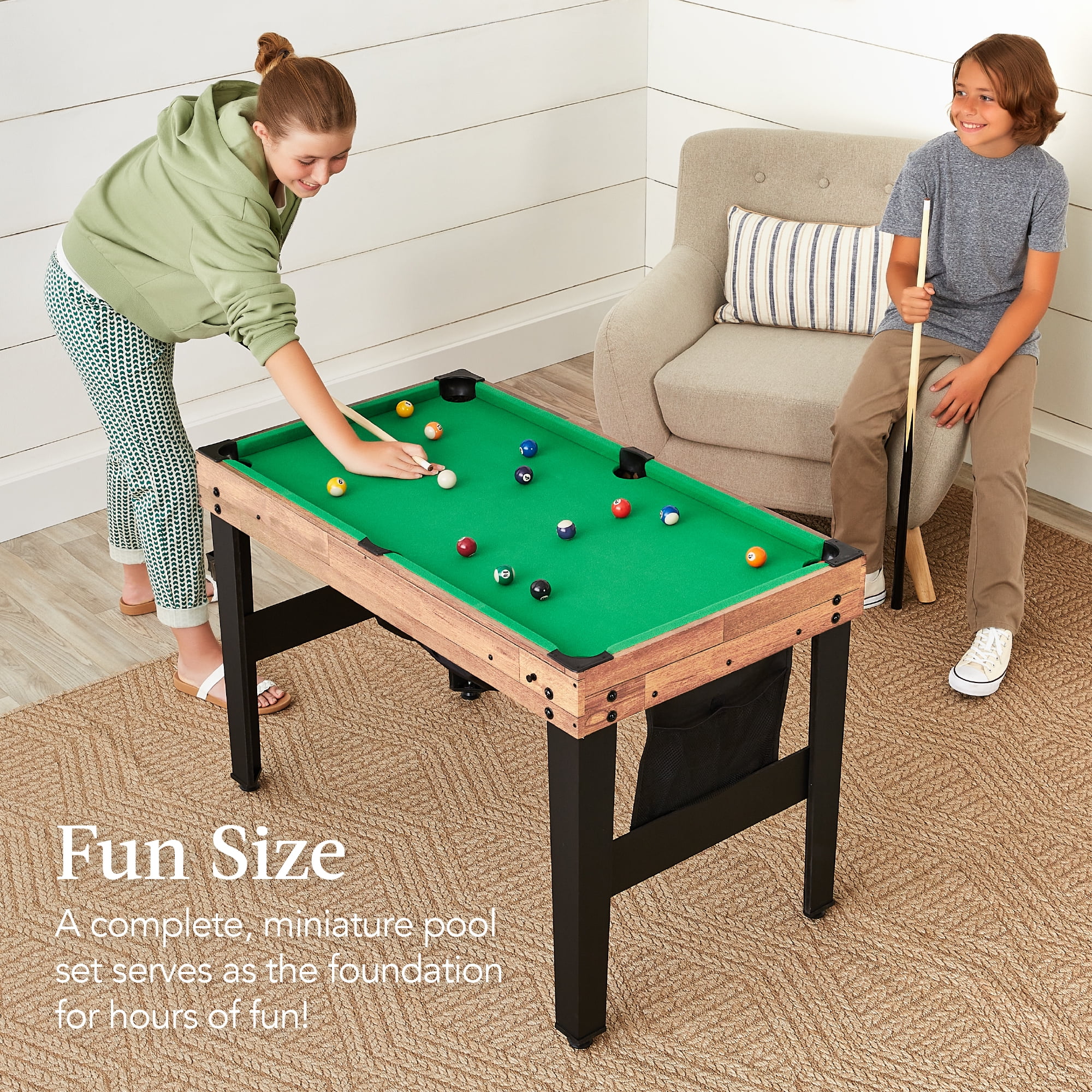 13-in-1 Combo Game Table Set w/ Ping Pong, Foosball, Basketball, Hockey, Archery Natural(Natural) - Image 10
