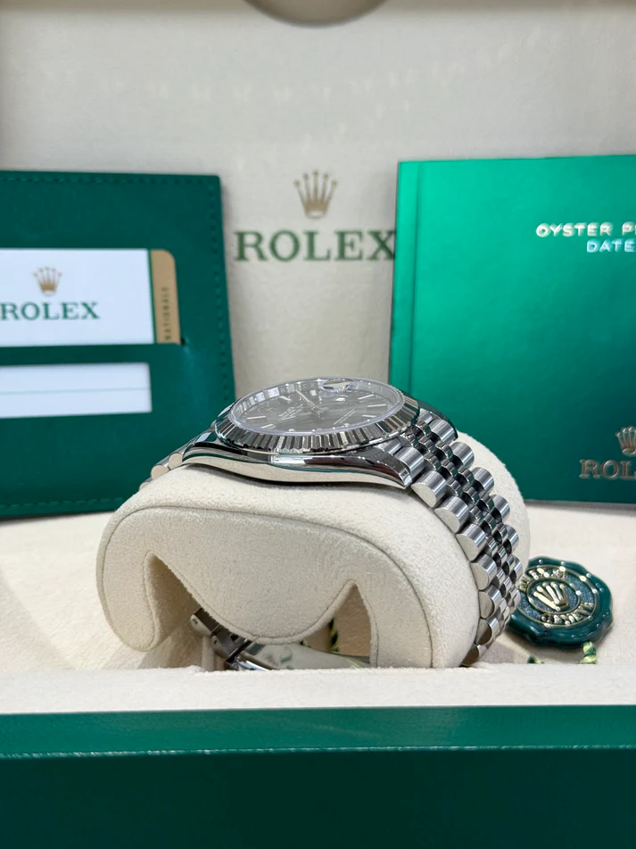 [Super Clone]RLX  Datejust 126334 Dark Rhodium Index Jubilee 41mm Stainless Steel