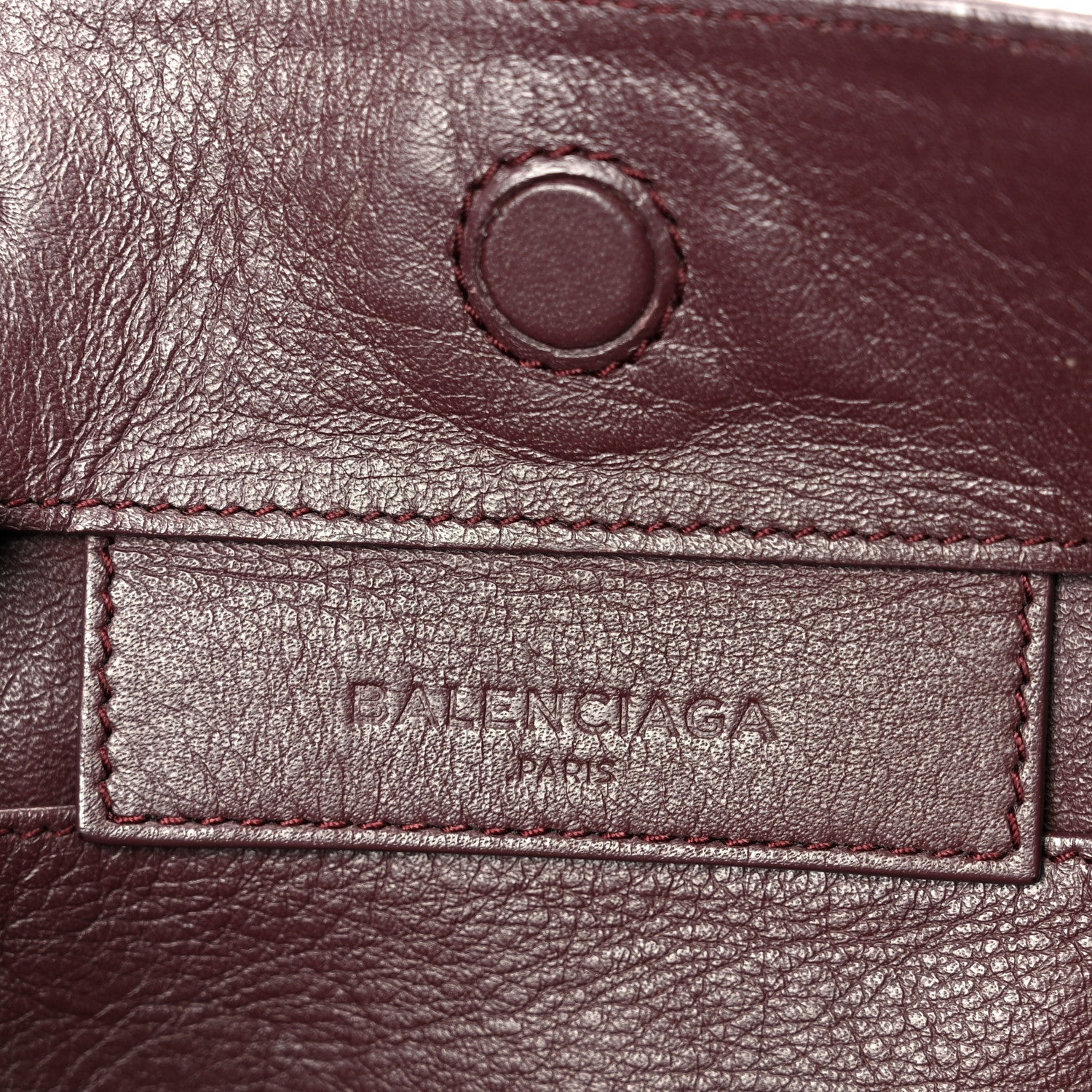 Calfskin Papier Mini A4 Zip Around Tote Rouge Aubergine