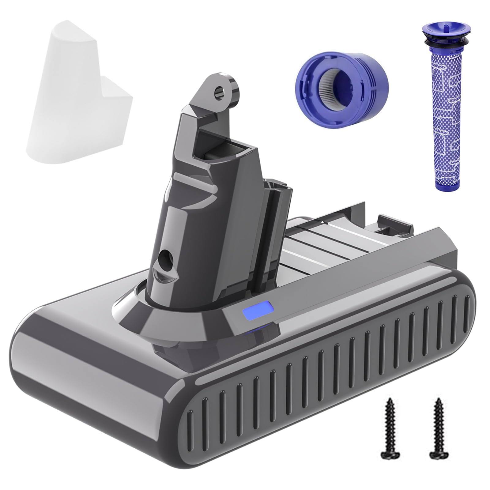 BATTOOL V6 21.6V 6000mAh Lithium Replacement Battery Compatible with Dyson V6 Battery VTC4 SV03 SV04 DC58 DC59 DC61 DC62 DC72 DC74 Animal Slim SV04