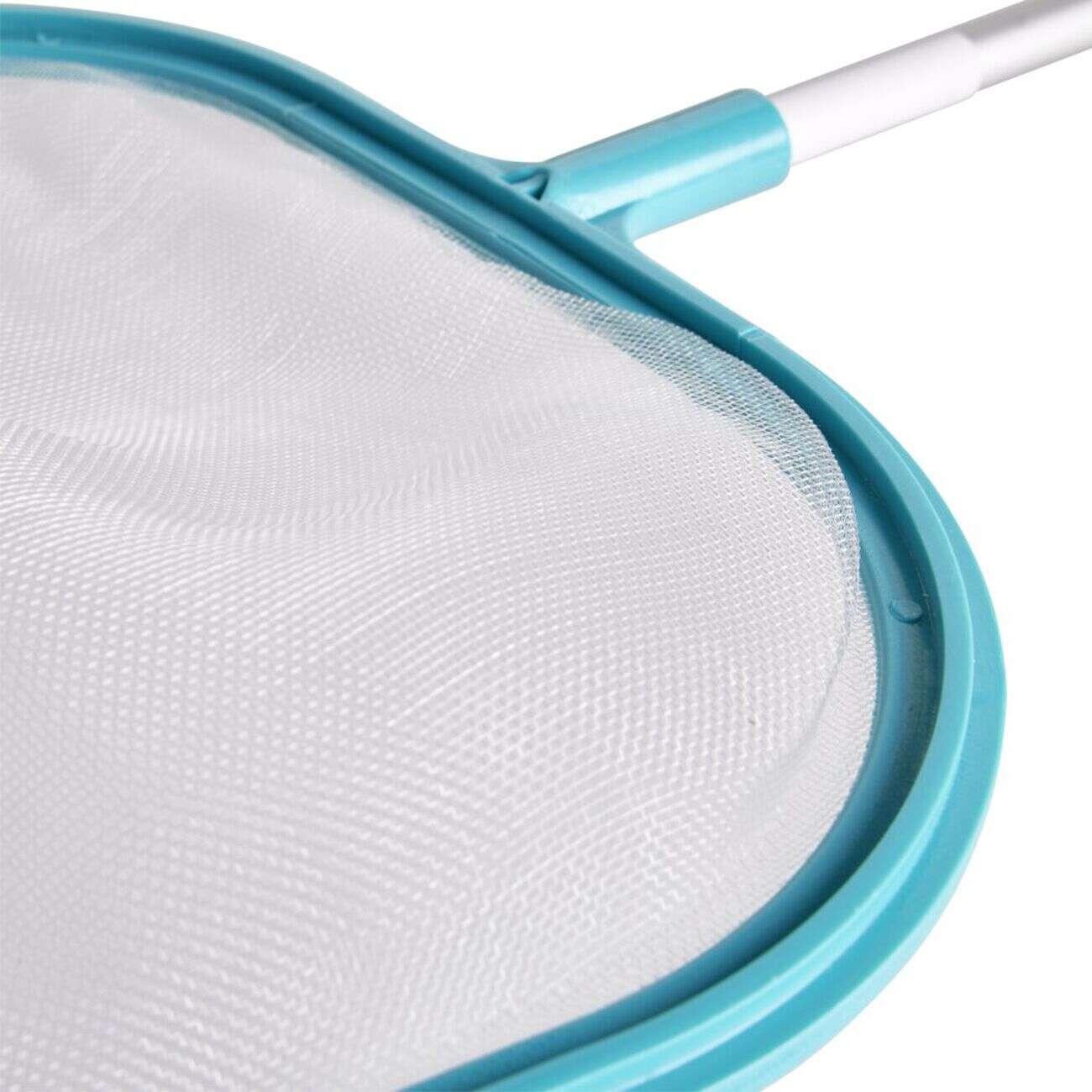 Épuisette de piscine perche avec manche alu et plastique bleu L155cm