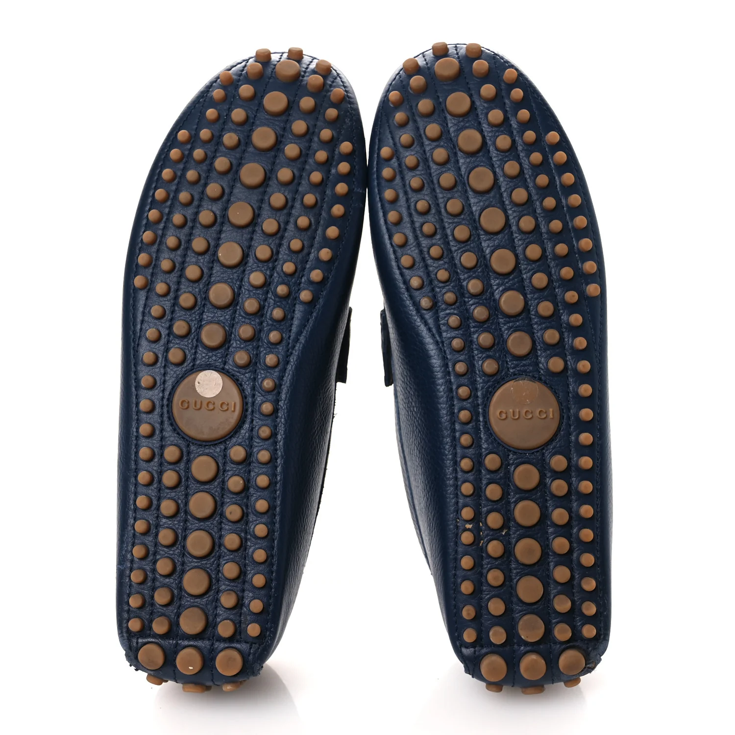 Road Calfskin Web Mens Horsebit Driver Loafers 9 Maritime