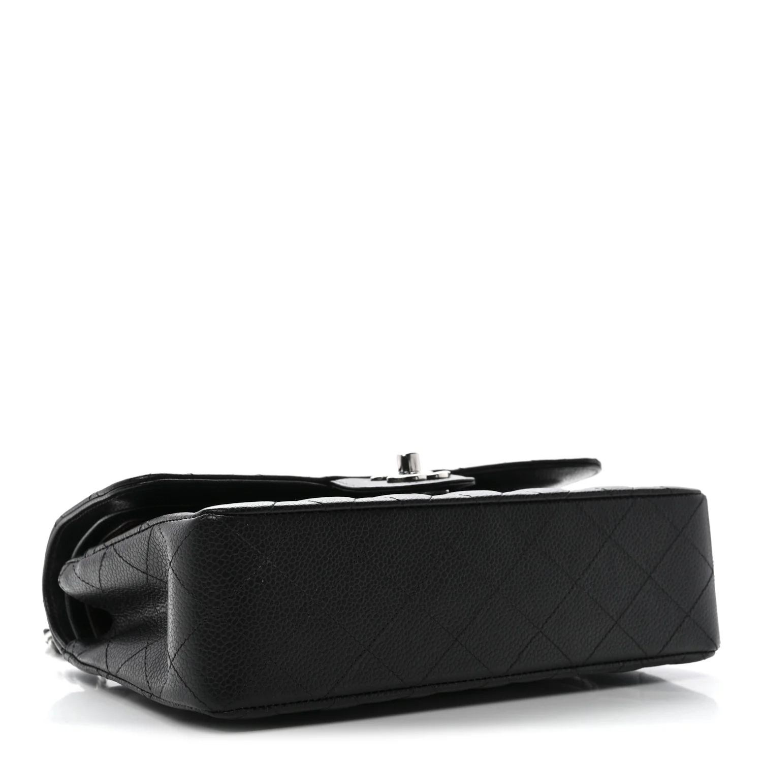 Caviar Quilted Small Double Flap Black