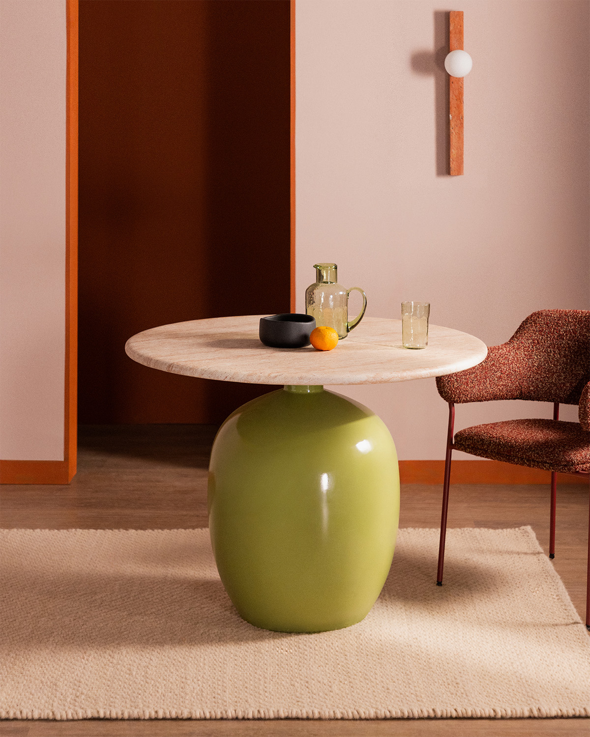 Uxue - Mesa de Comedor Redonda de Cemento (Ø100 cm) Uxue