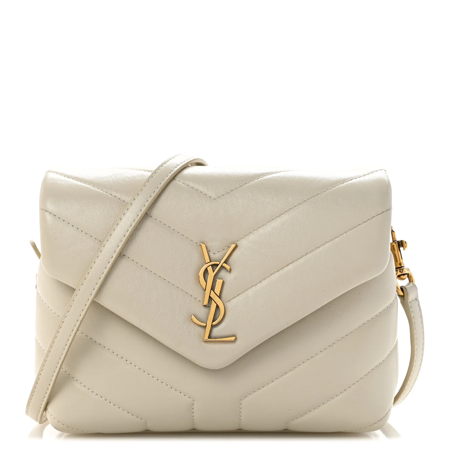 Calfskin Y Quilted Monogram Toy Loulou Crossbody Bag Crema Soft