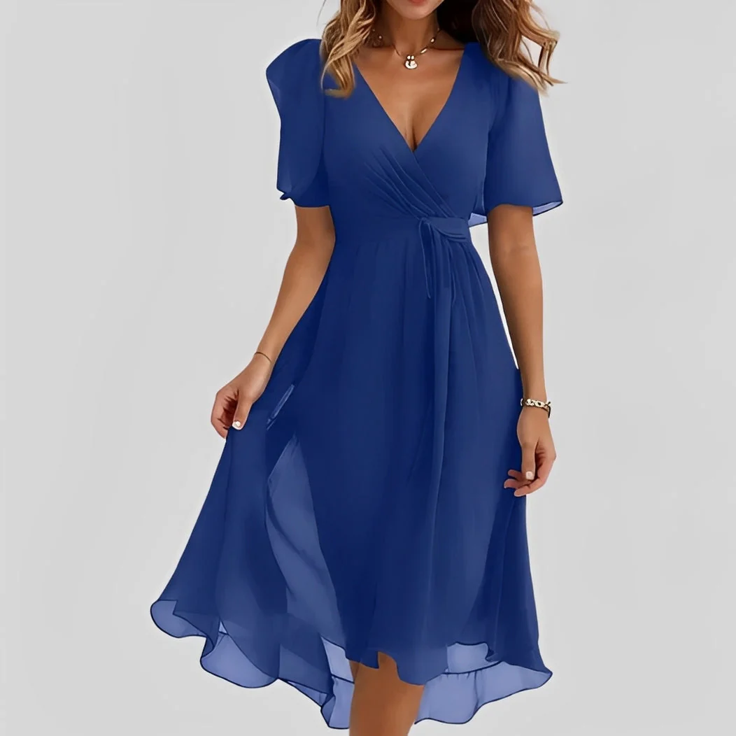 Emelia - Robe en chiffon à fleurs