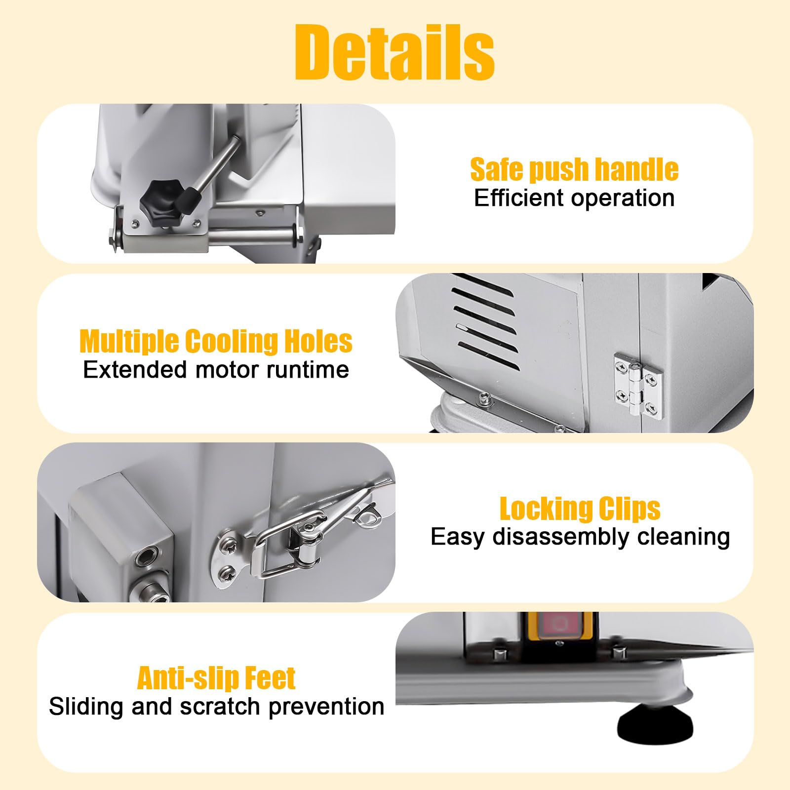 Electric Meat Bone Saw Machine, 650W 110V Commercial Bandsaw Machine 19.68x11.8