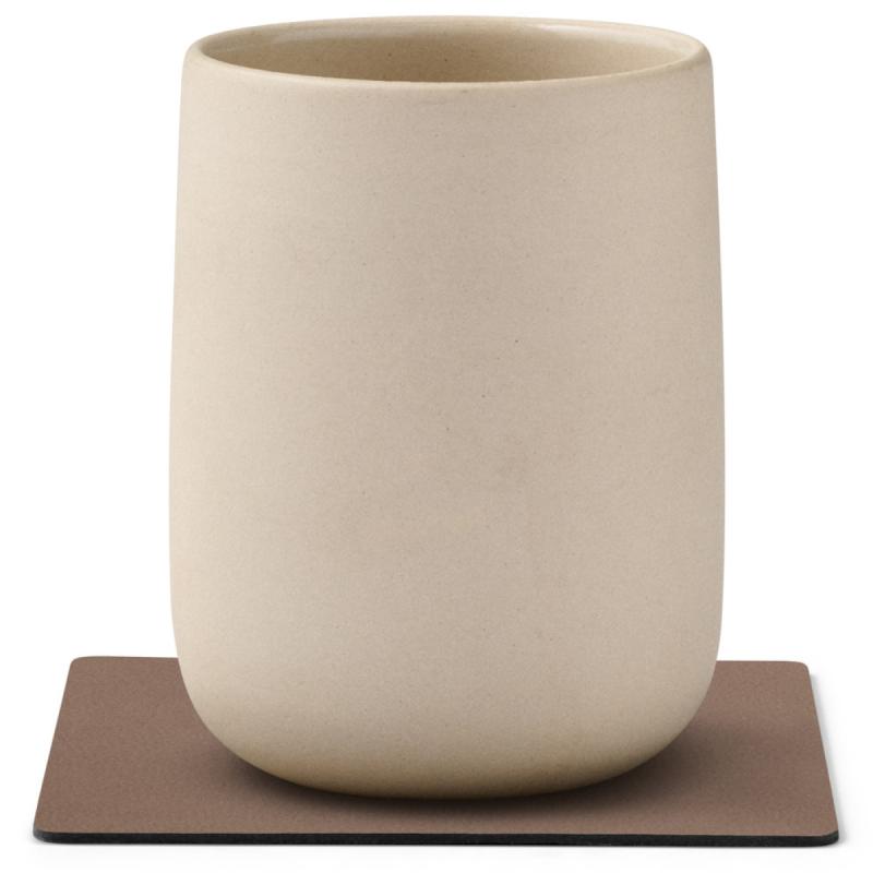 Square Nupo glassbrikke 10x10 cm truffle
