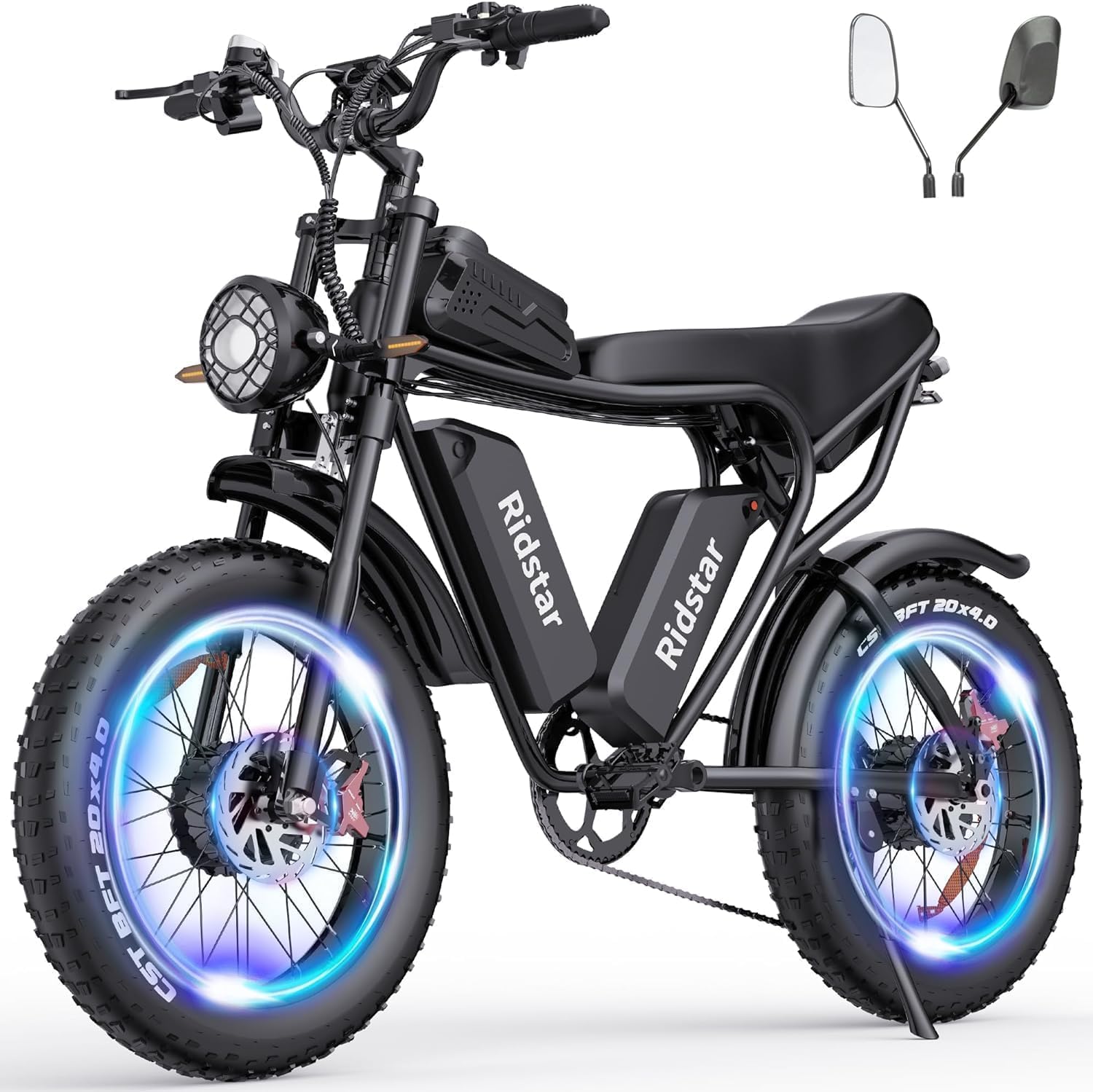 Vélo électrique Q20, 2000 W, 52 V, autonomie de 48 à 290 km, VTT électrique tout-terrain à gros pneus pour adultes