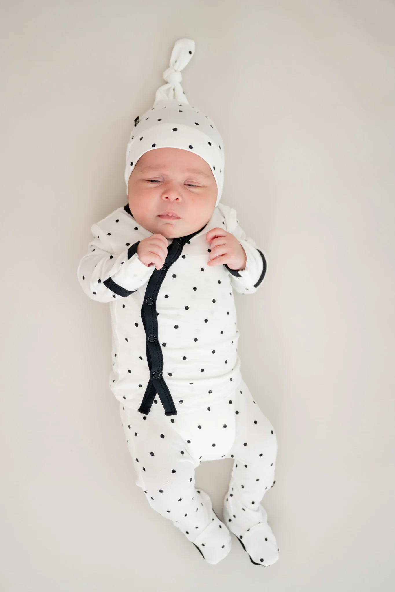 Take Me Home Set with Cap in Midnight Polka Dot