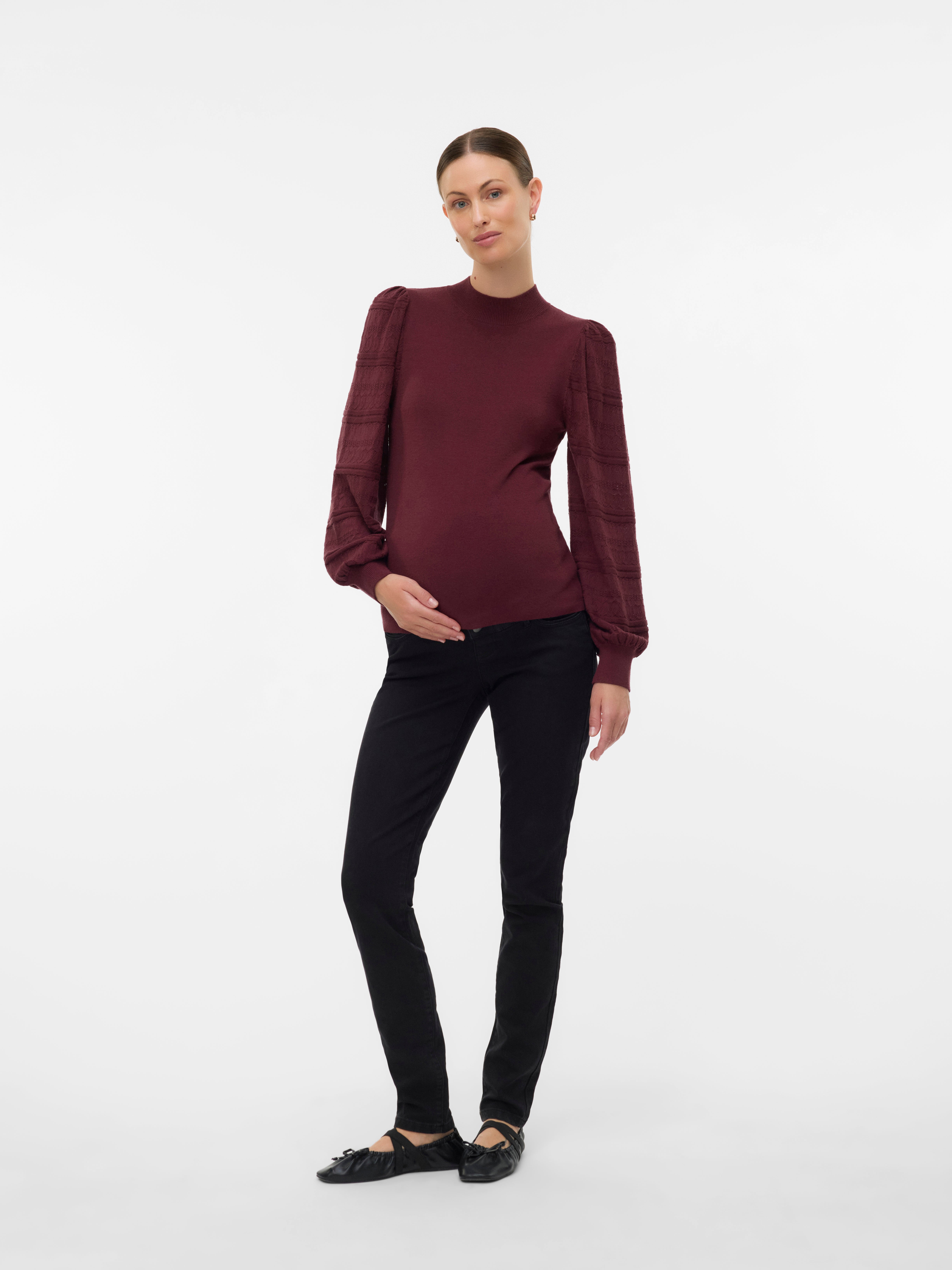 VERO MODA® Regular Fit High neck Balloon sleeves Pullover
