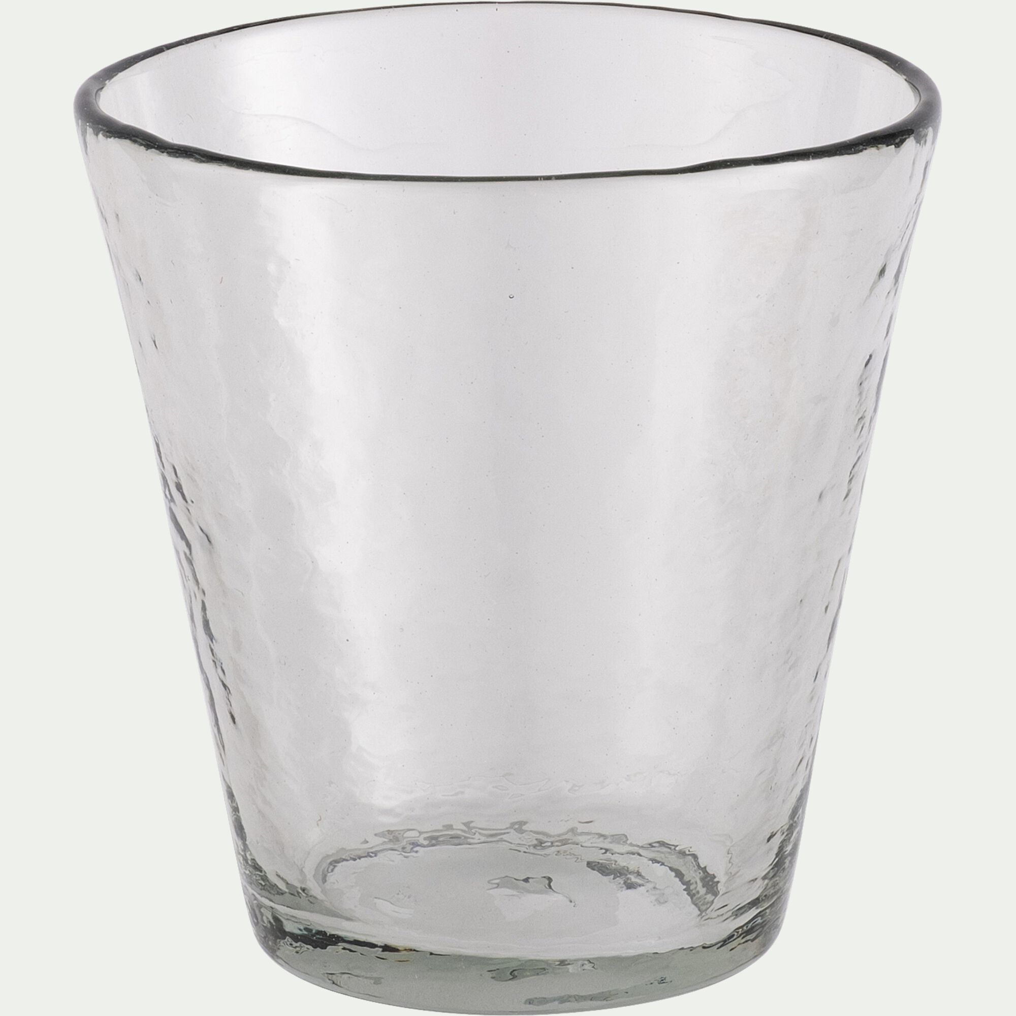 ELOUAN - Cache-pot en verre bullé D14cm - transparent