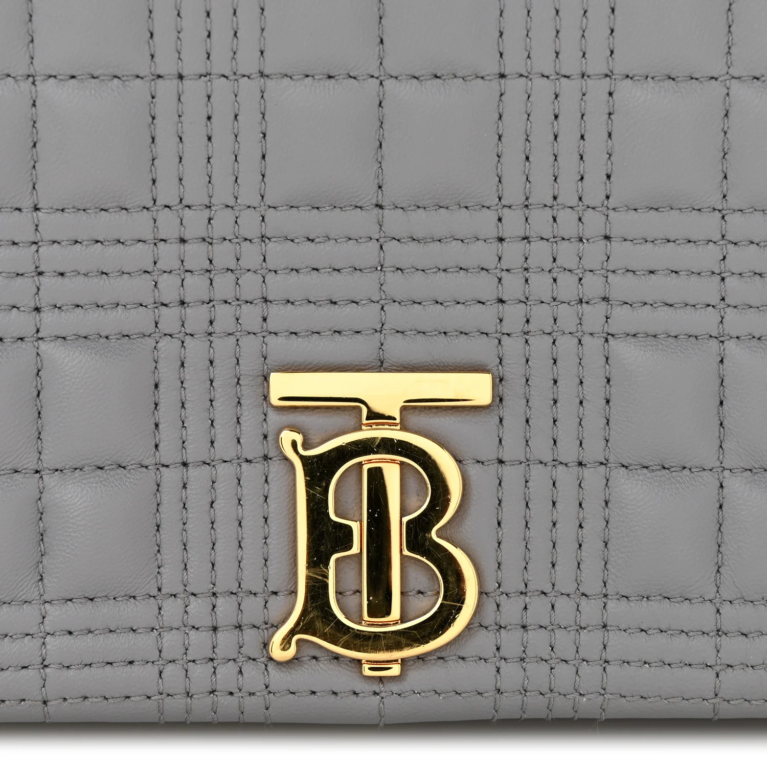 Lambskin Quilted Small Lola Bag Grey