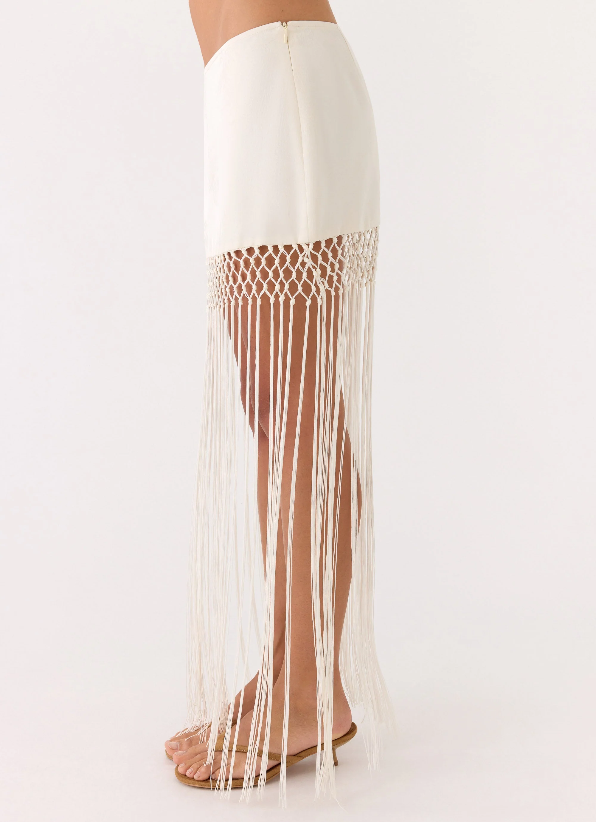 Mania Tassel Mini Skirt - Ivory