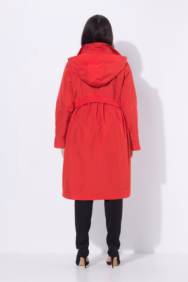 Curved Cross Seam Rain Coat