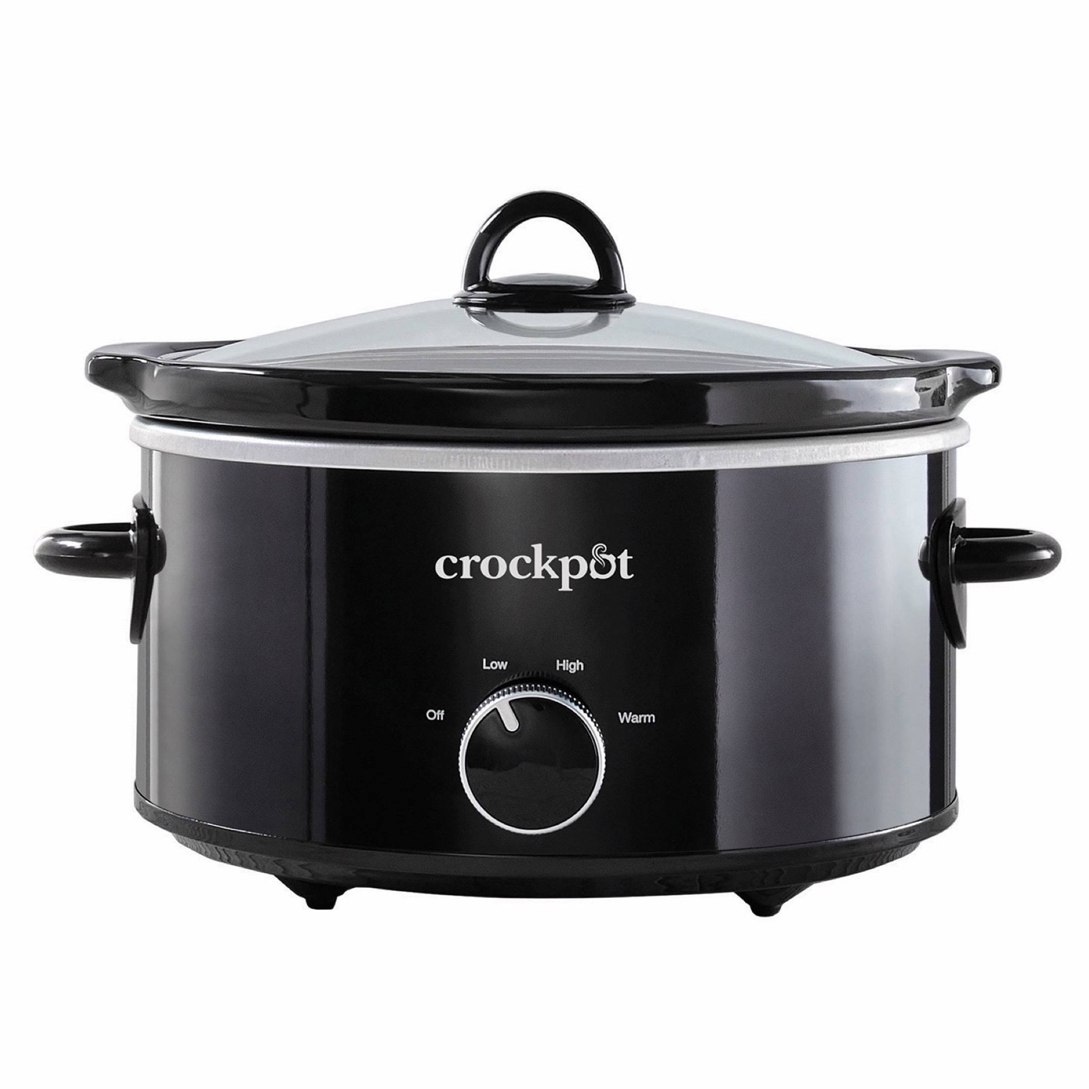 Crock Pot 4 Quart Black Manual Slow Cooker