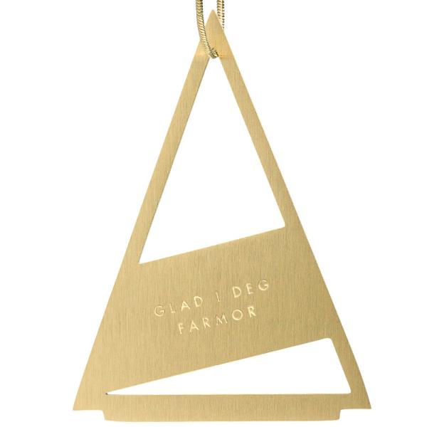 Juletrepynt Farmor 0,73x5,3 cm 14K gull