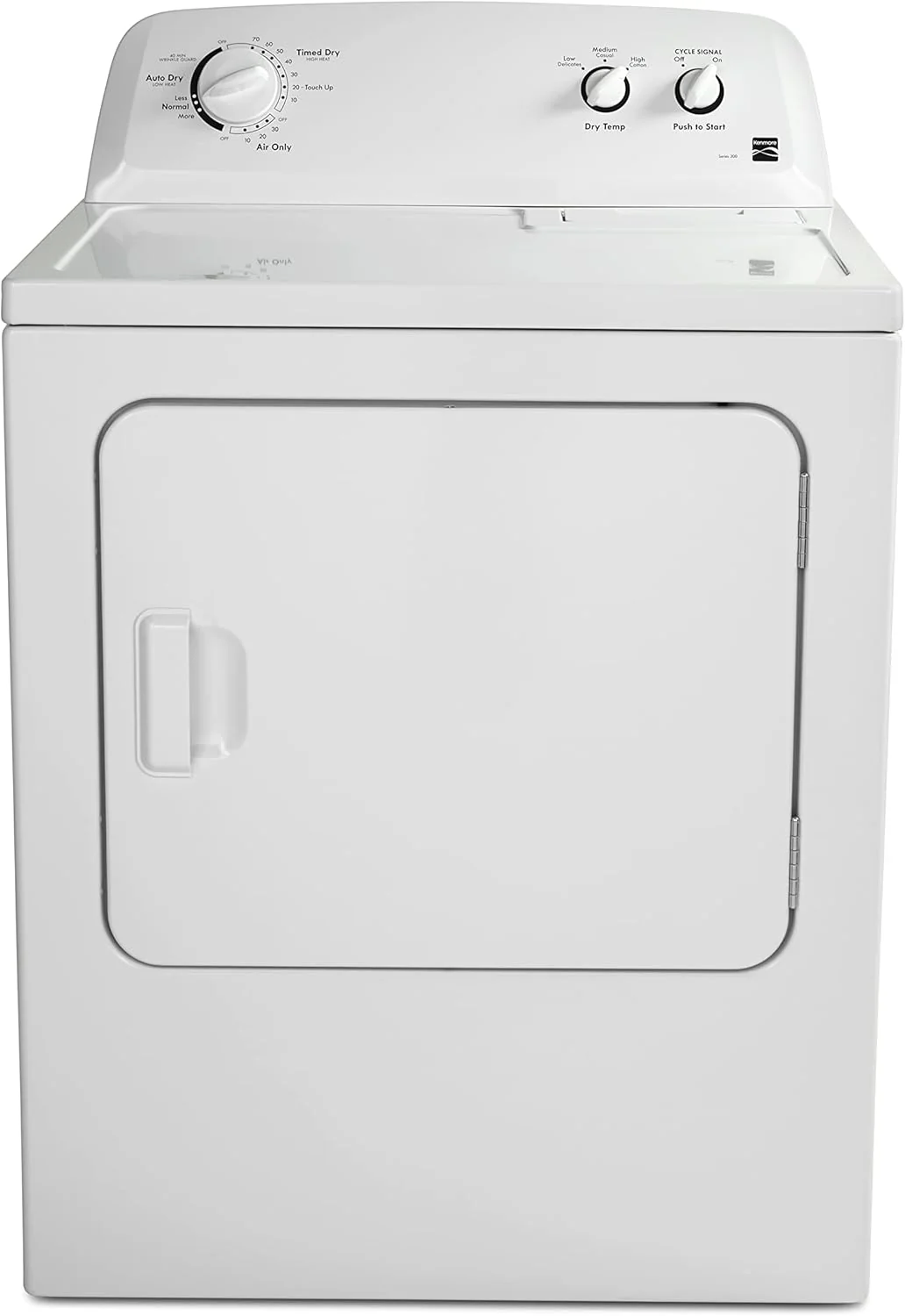 29′′ Front Load Electric Dryer with Wrinkle Guard and 7.0 Cubic Ft. Total Capacity. White