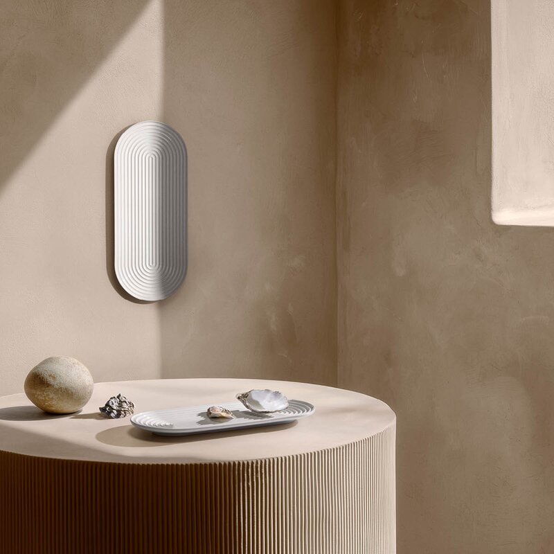 Lyngby Tura oval serveringsfat 34x14,5 cm hvit