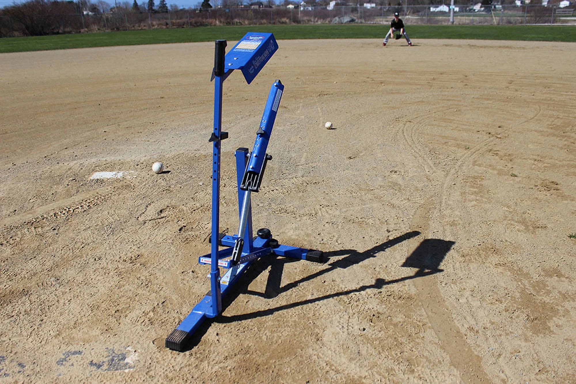 Blue Flame Pitching Machine �C Manual Baseball Softball Trainer, Throws Up to 60 MPH, Youth Adult Practice Tool - Image 4