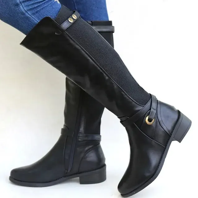 Étienne | Bottes en cuir à talon épais
