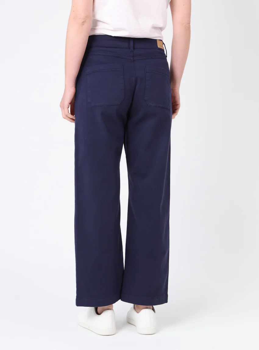 Pantalon femme 7/8ème bleu marine