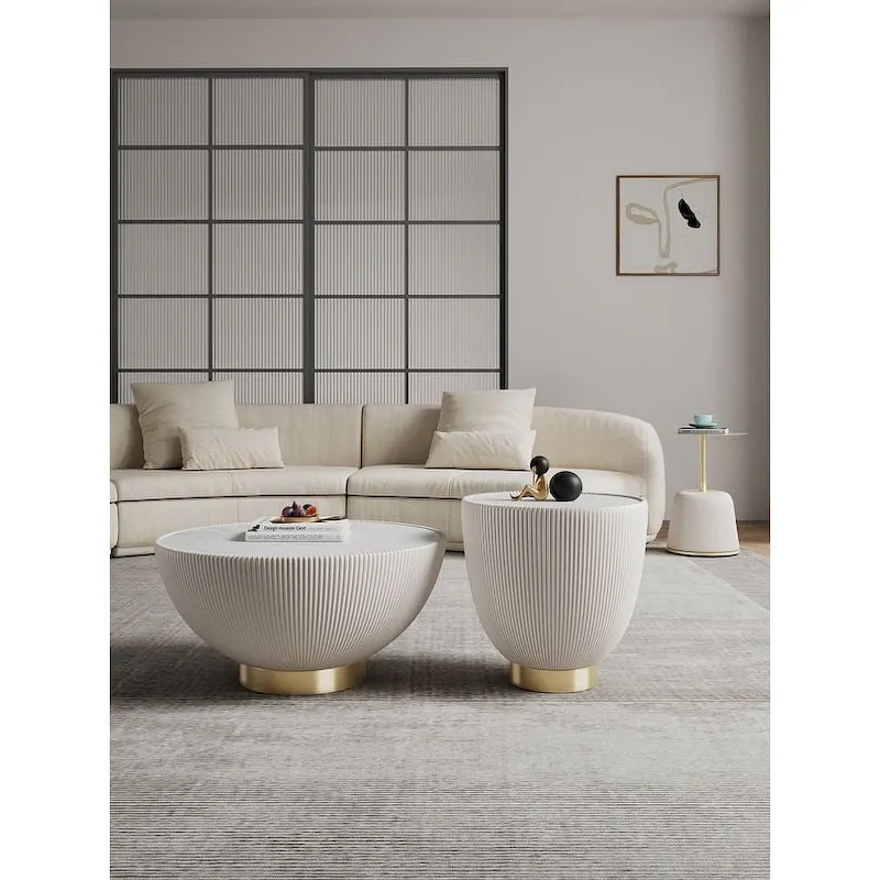 Manhattan Comfort Contemporary Anderson 2.0 Upholstered 3-Piece Table Collection