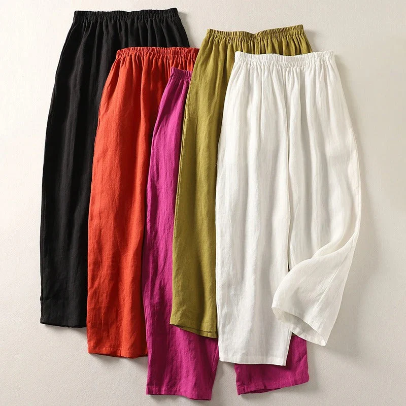 Amalia | Pantalon fluide en coton et lin