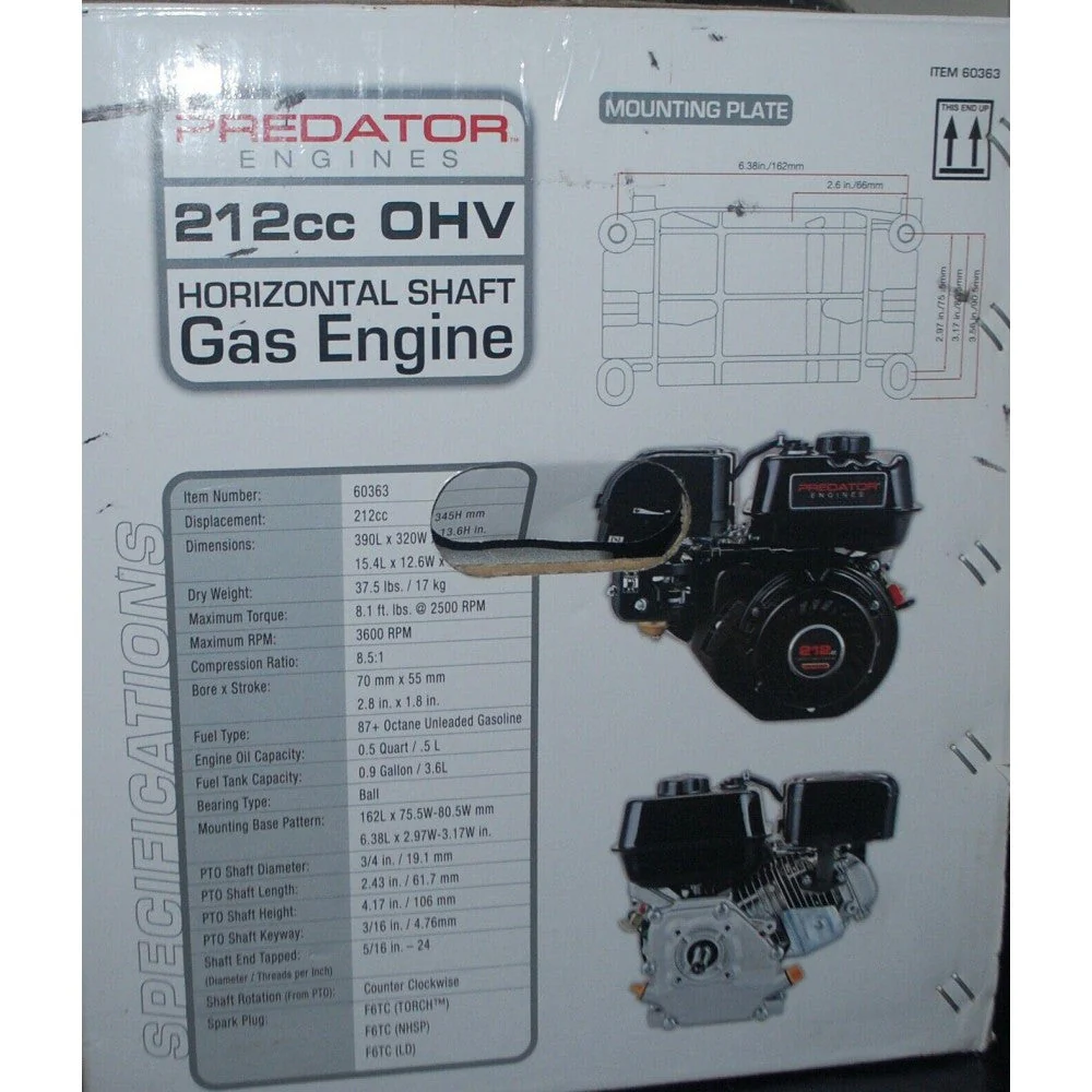 Moteur Predator à arbre horizontal – 6,5 CV, 212 cm³