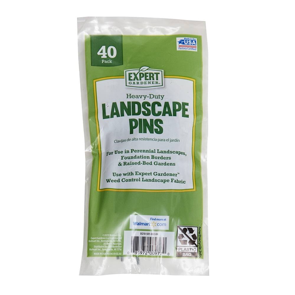 Expert Gardener Heavy Duty Landscape Pins - 40 ct