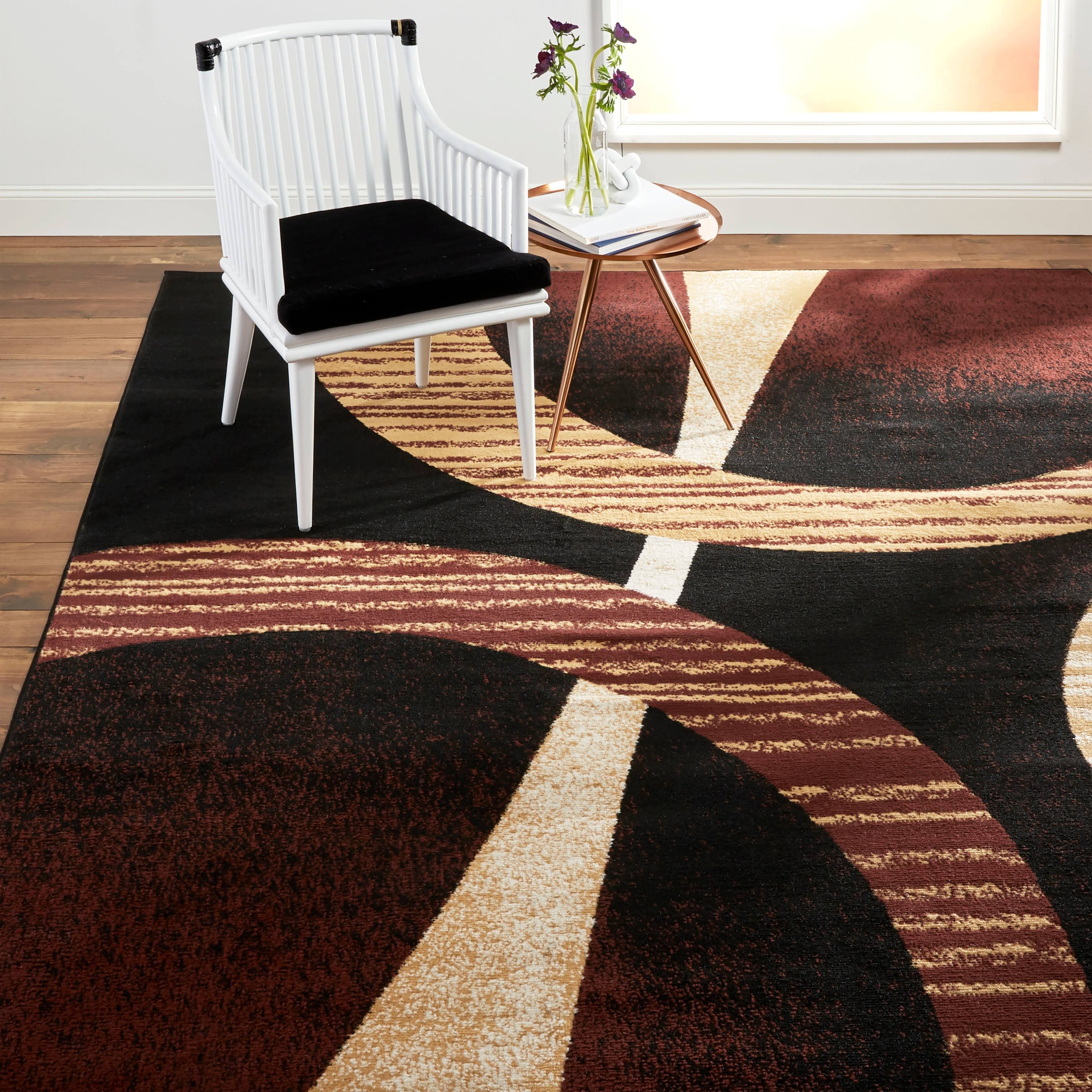 Home Dynamix Premium Indus 2' X 3' Area Rug In Ebony/ Black